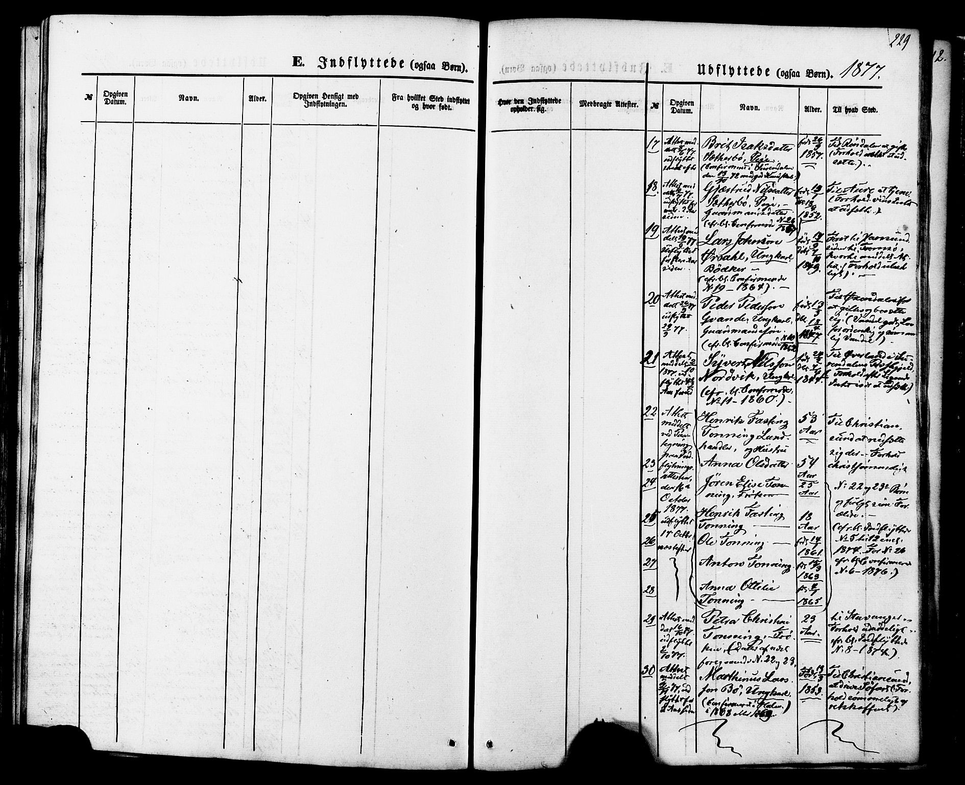 Ministerialprotokoller, klokkerbøker og fødselsregistre - Møre og Romsdal, AV/SAT-A-1454/592/L1027: Parish register (official) no. 592A05, 1865-1878, p. 229