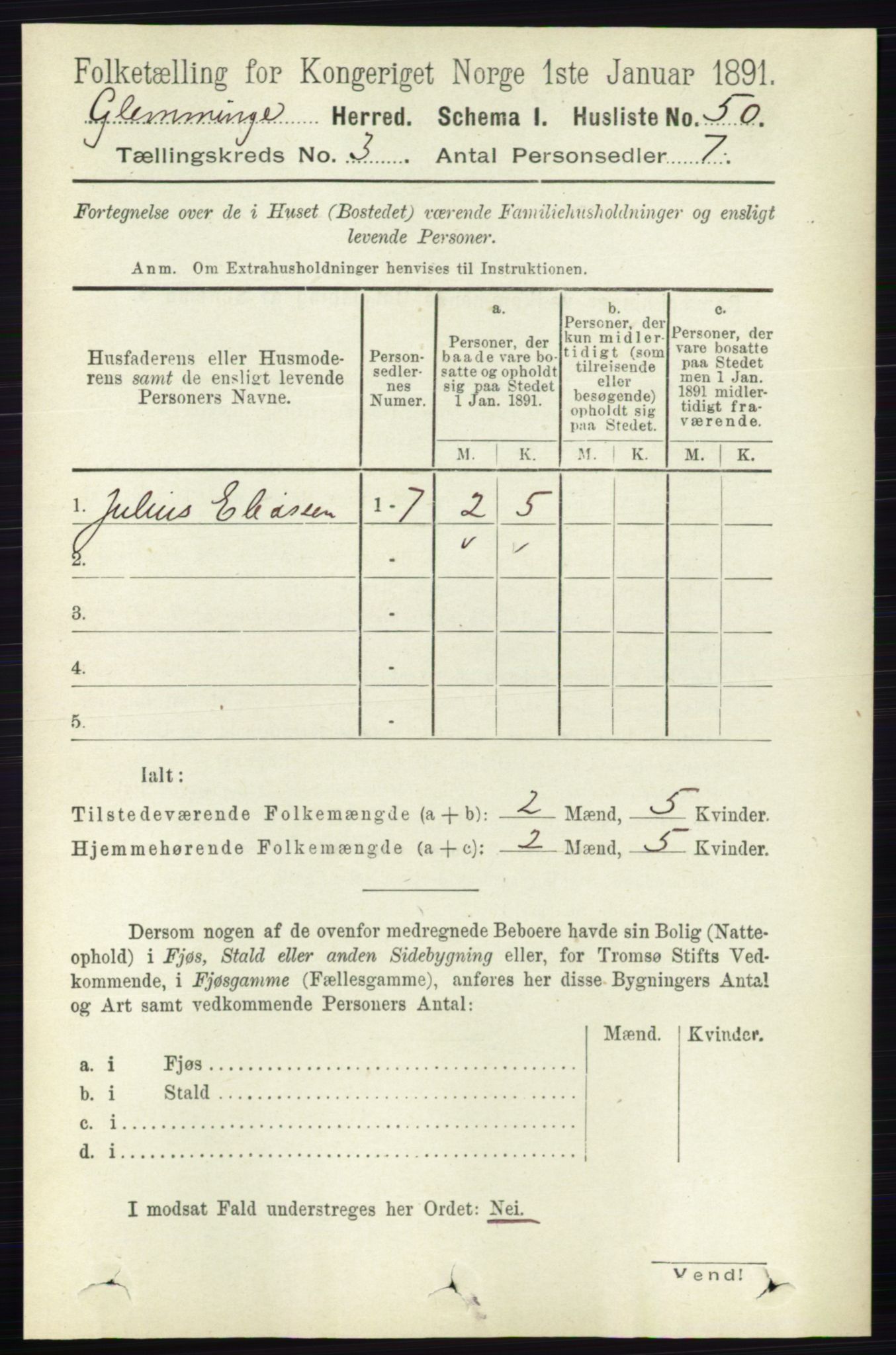 RA, 1891 census for 0132 Glemmen, 1891, p. 1841