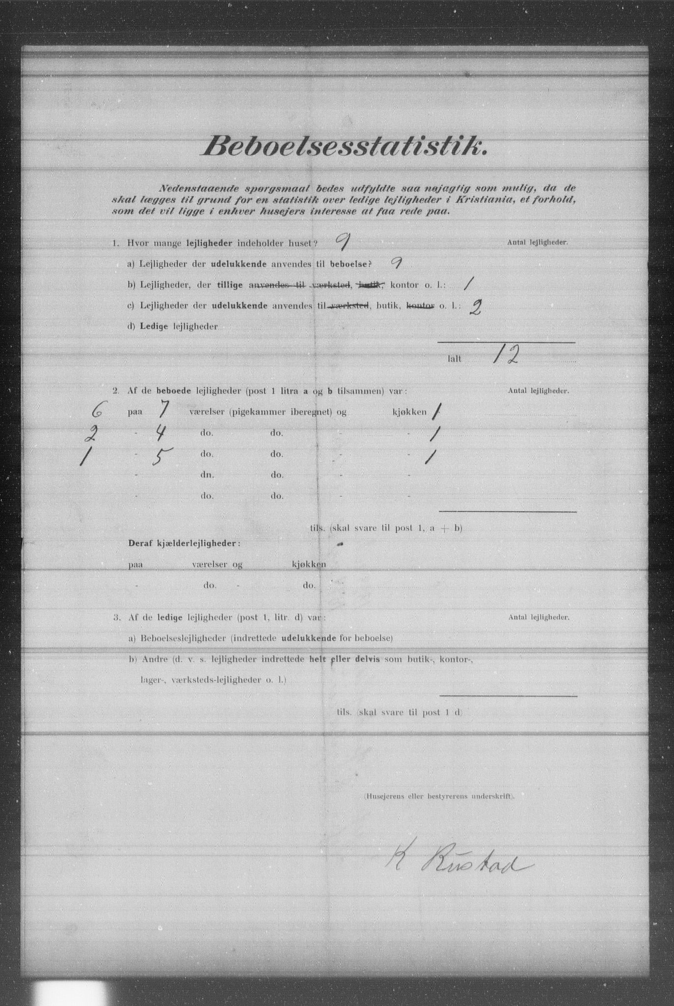 OBA, Municipal Census 1902 for Kristiania, 1902, p. 2599