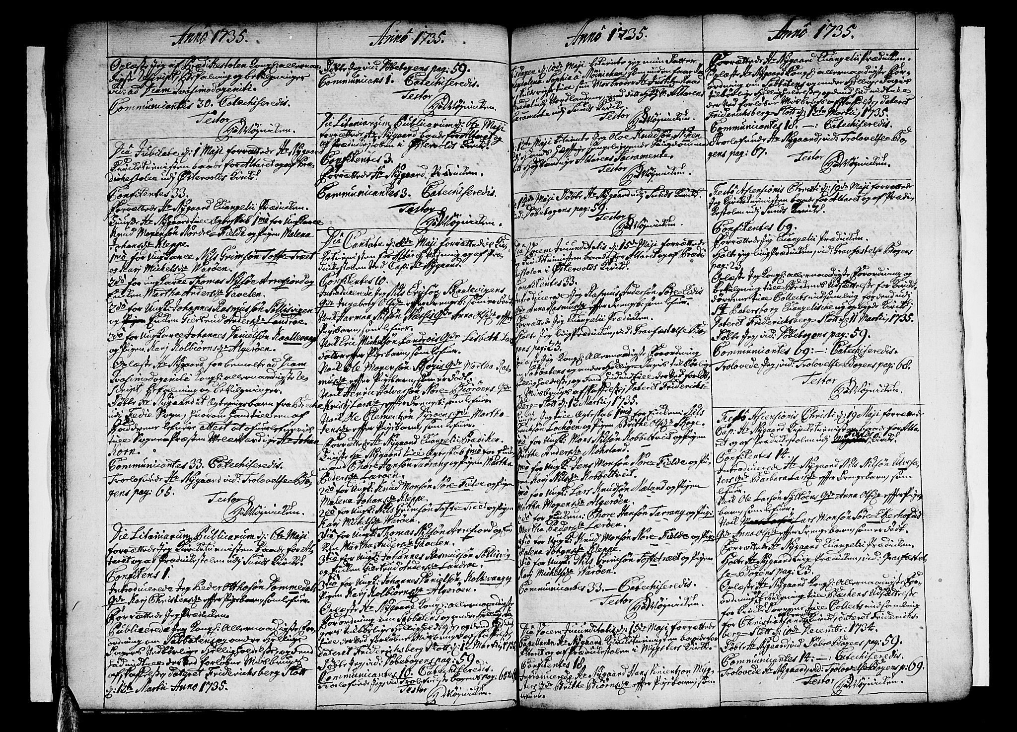 Sund sokneprestembete, AV/SAB-A-99930: Parish register (official) no. A 1, 1729-1740