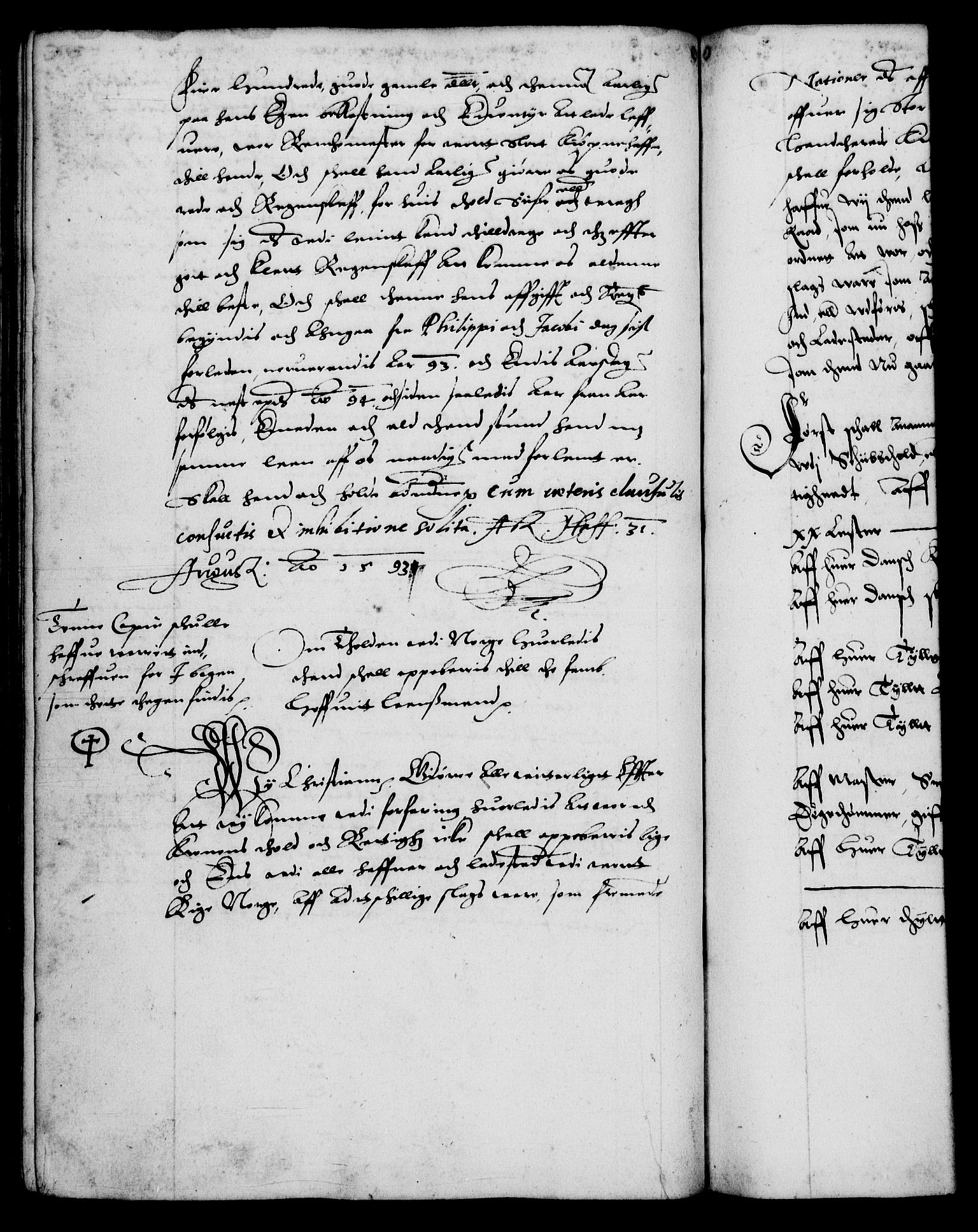 Danske Kanselli 1572-1799, RA/EA-3023/F/Fc/Fca/Fcaa/L0002: Norske registre (mikrofilm), 1588-1596, p. 216b