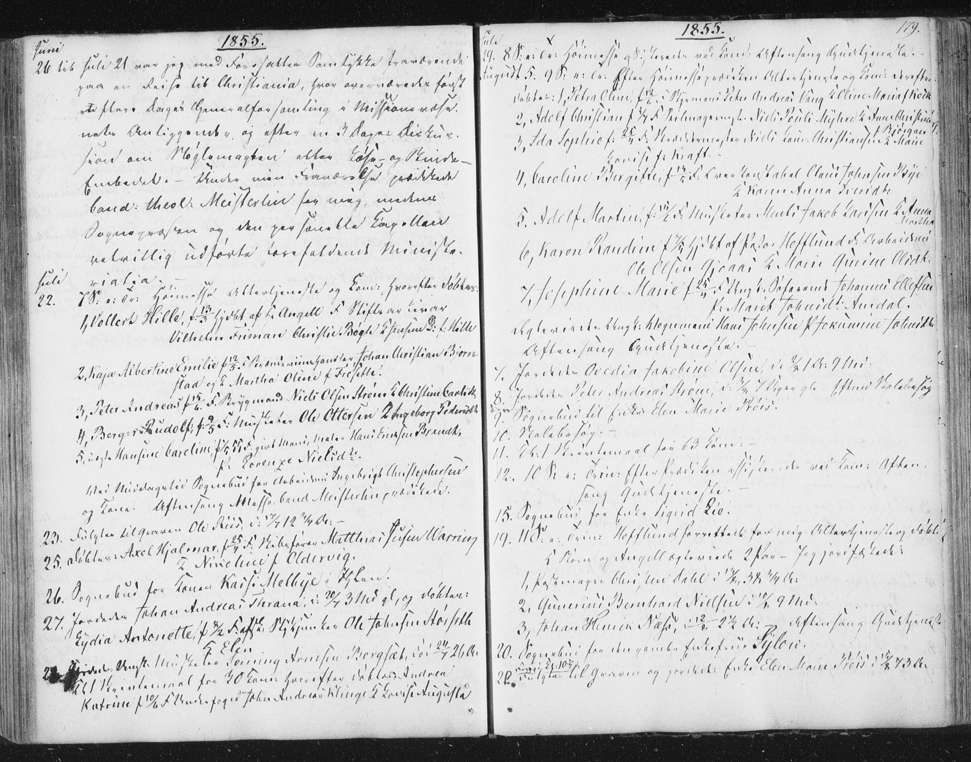 Ministerialprotokoller, klokkerbøker og fødselsregistre - Sør-Trøndelag, SAT/A-1456/602/L0127: Curate's parish register no. 602B01, 1821-1875, p. 179