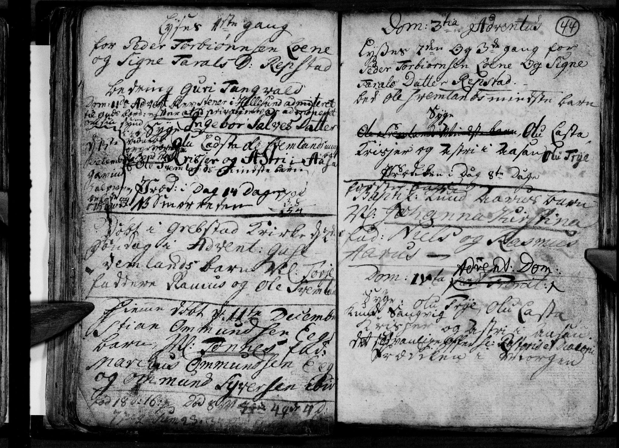 Søgne sokneprestkontor, SAK/1111-0037/F/Fa/Fab/L0003: Parish register (official) no. A 3, 1751-1759, p. 44