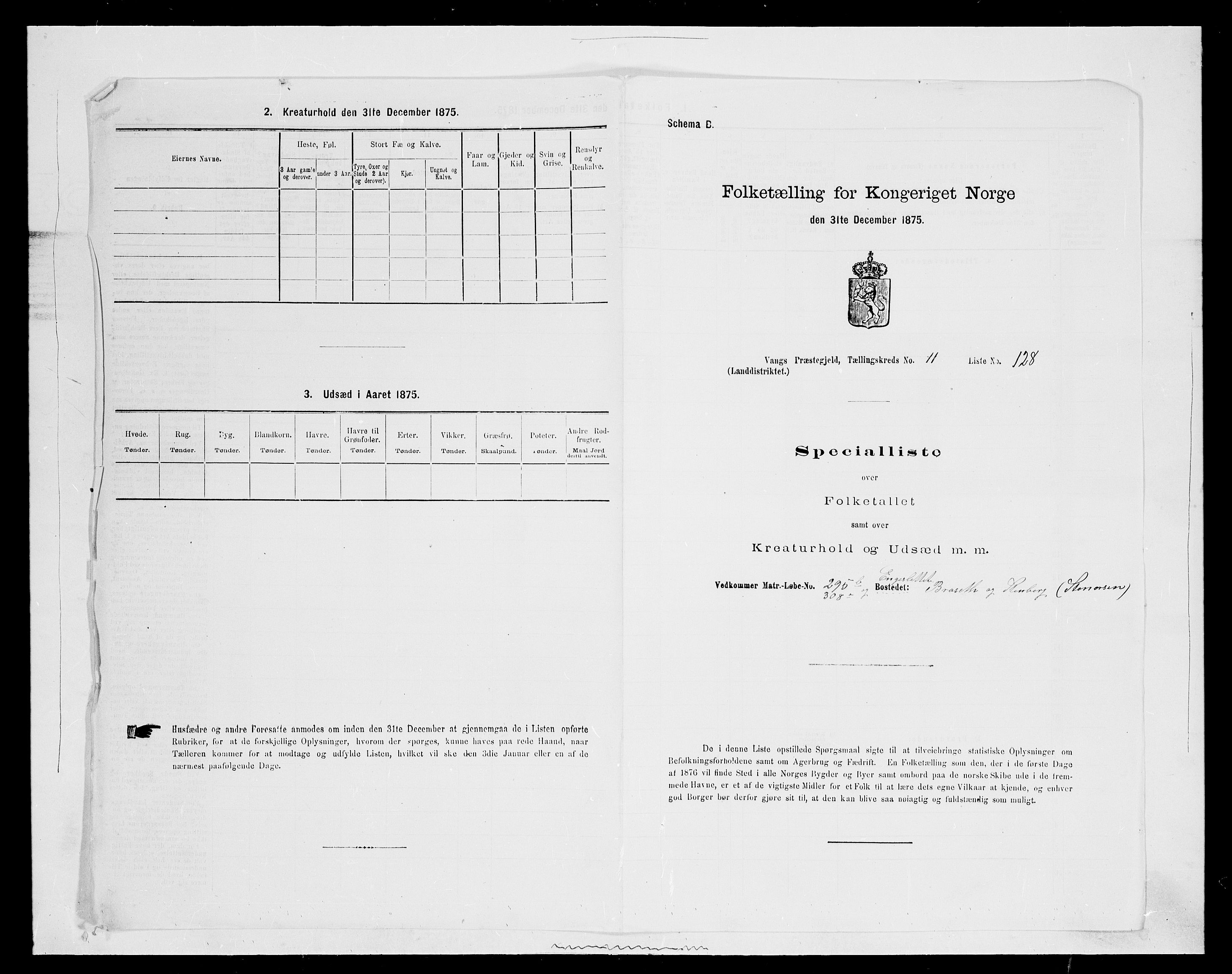 SAH, 1875 census for 0414L Vang/Vang og Furnes, 1875, p. 2621