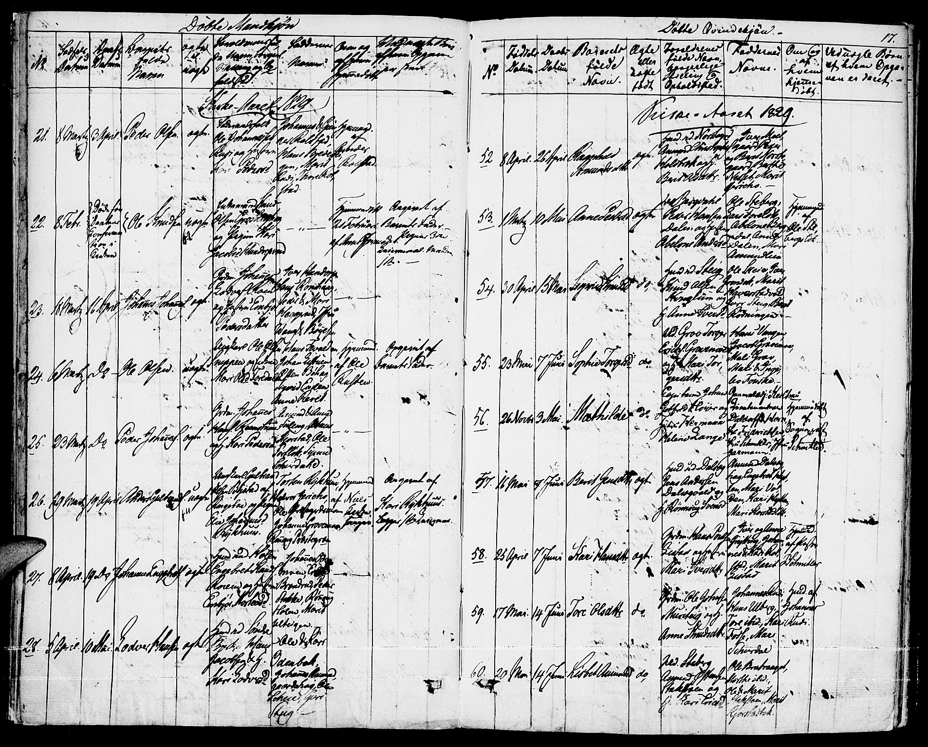 Fron prestekontor, AV/SAH-PREST-078/H/Ha/Haa/L0003: Parish register (official) no. 3, 1828-1838, p. 17