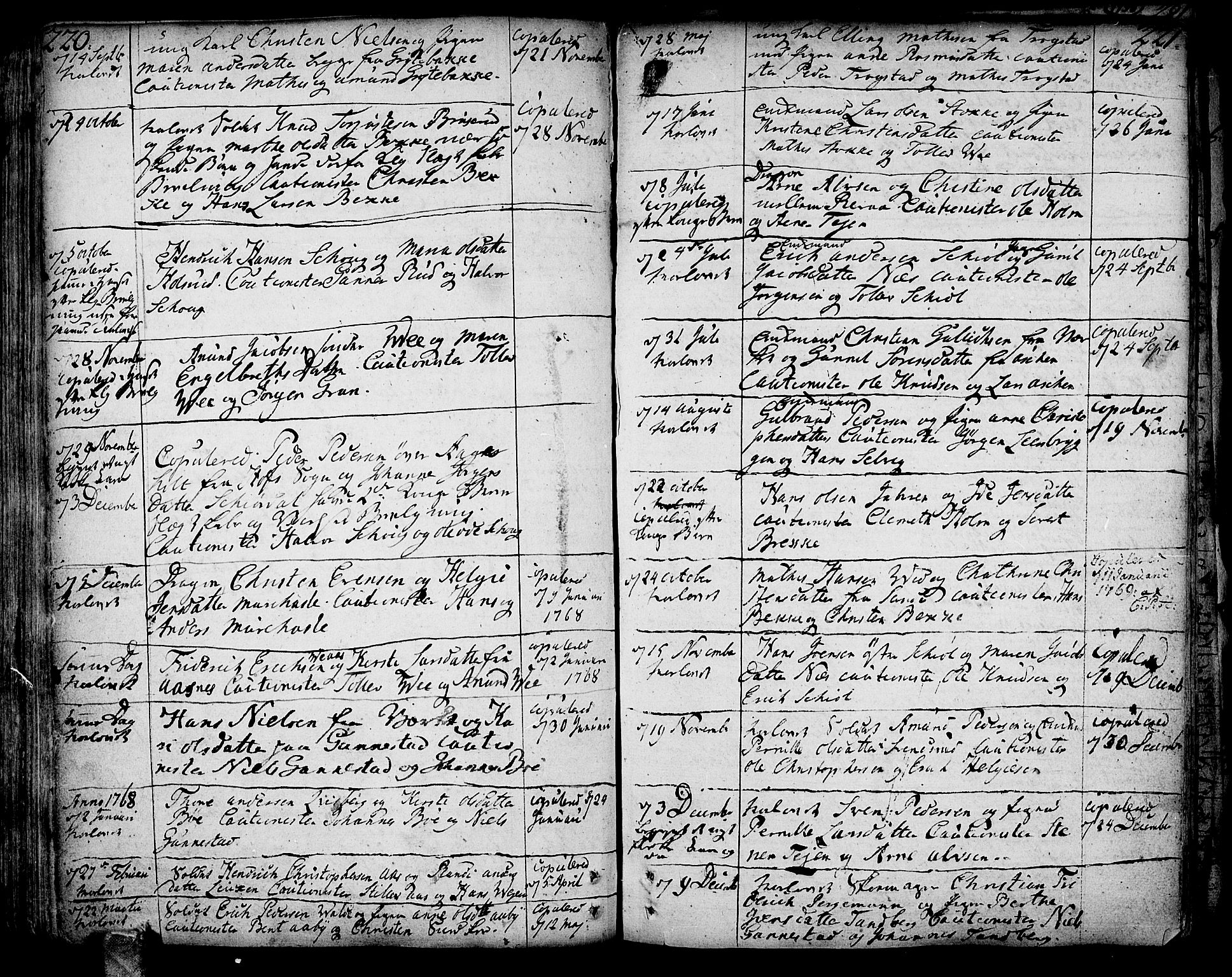 Sande Kirkebøker, AV/SAKO-A-53/F/Fa/L0001: Parish register (official) no. 1, 1753-1803, p. 220-221