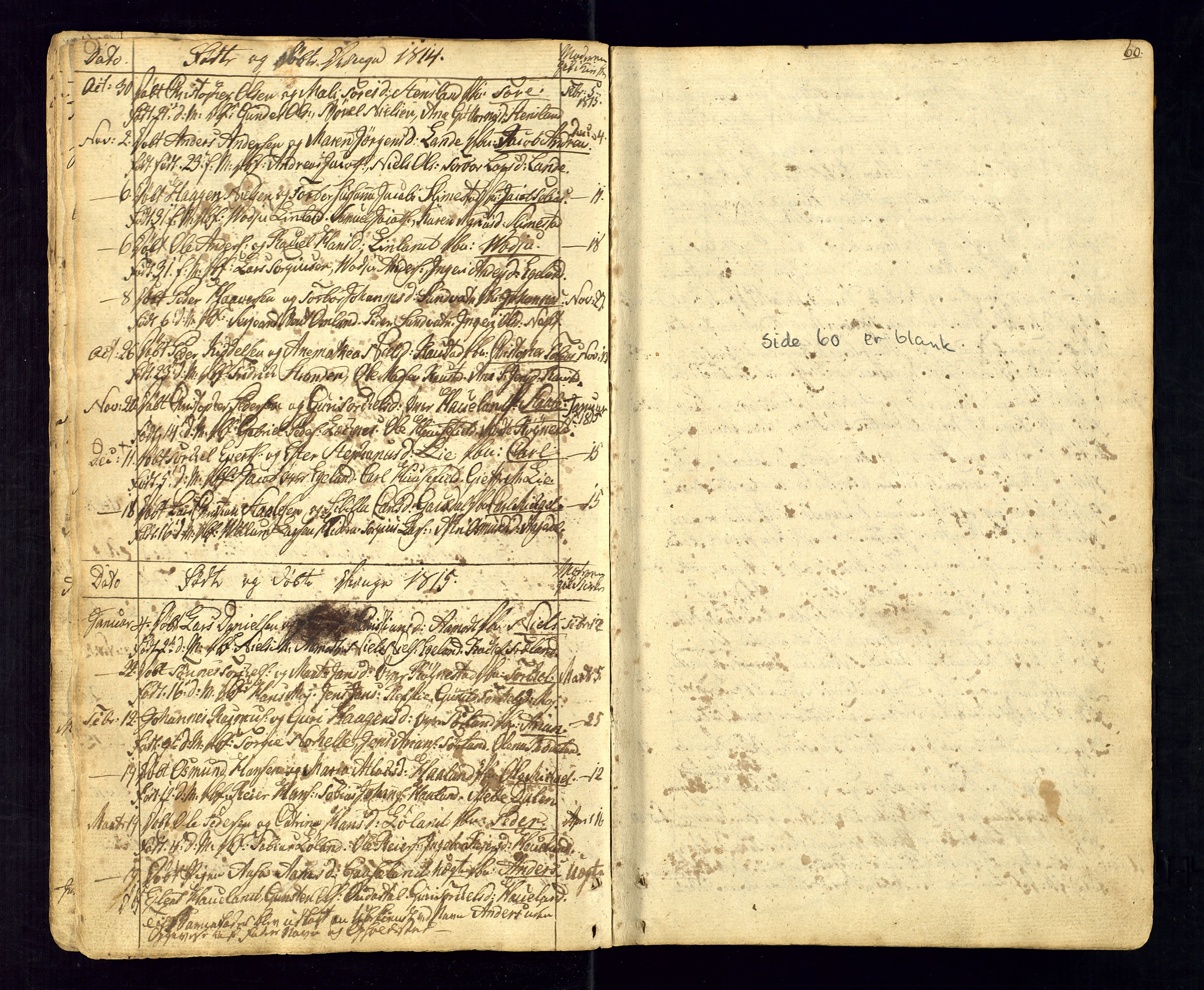 Kvinesdal sokneprestkontor, AV/SAK-1111-0026/F/Fa/Fab/L0002: Parish register (official) no. A 2, 1789-1815, p. 60