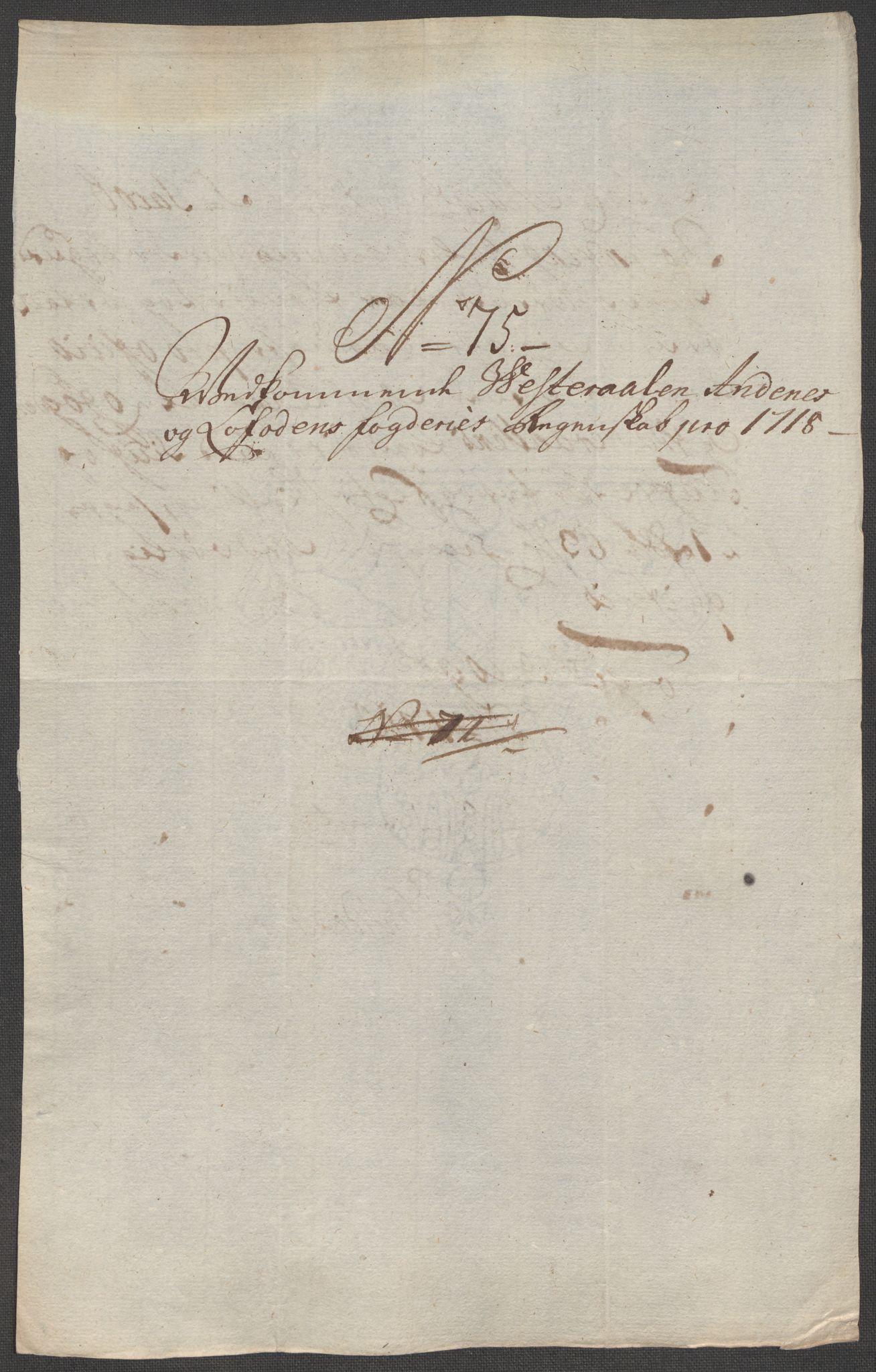 Rentekammeret inntil 1814, Reviderte regnskaper, Fogderegnskap, RA/EA-4092/R67/L4684: Fogderegnskap Vesterålen, Andenes og Lofoten, 1718, p. 380