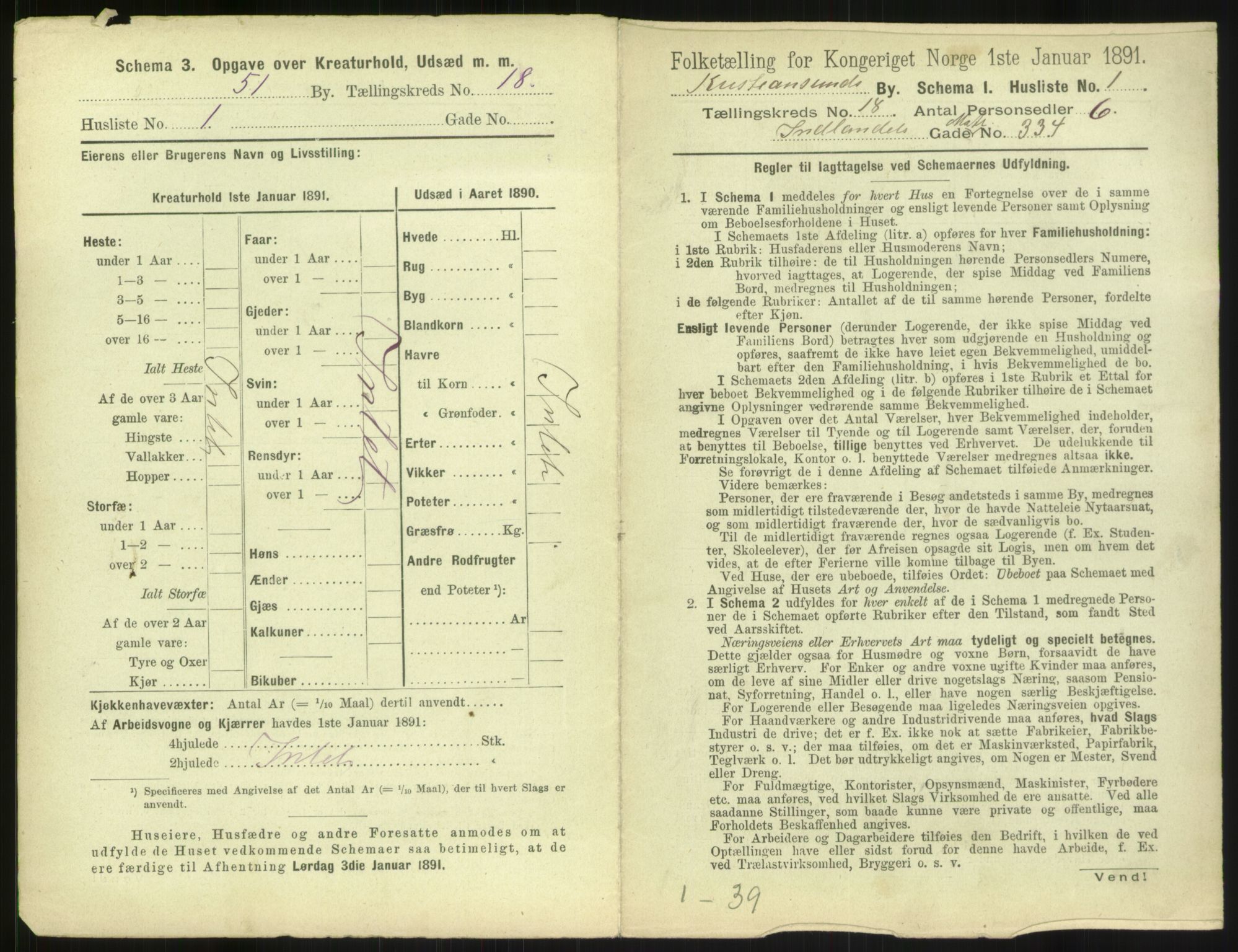 RA, 1891 census for 1503 Kristiansund, 1891, p. 1854