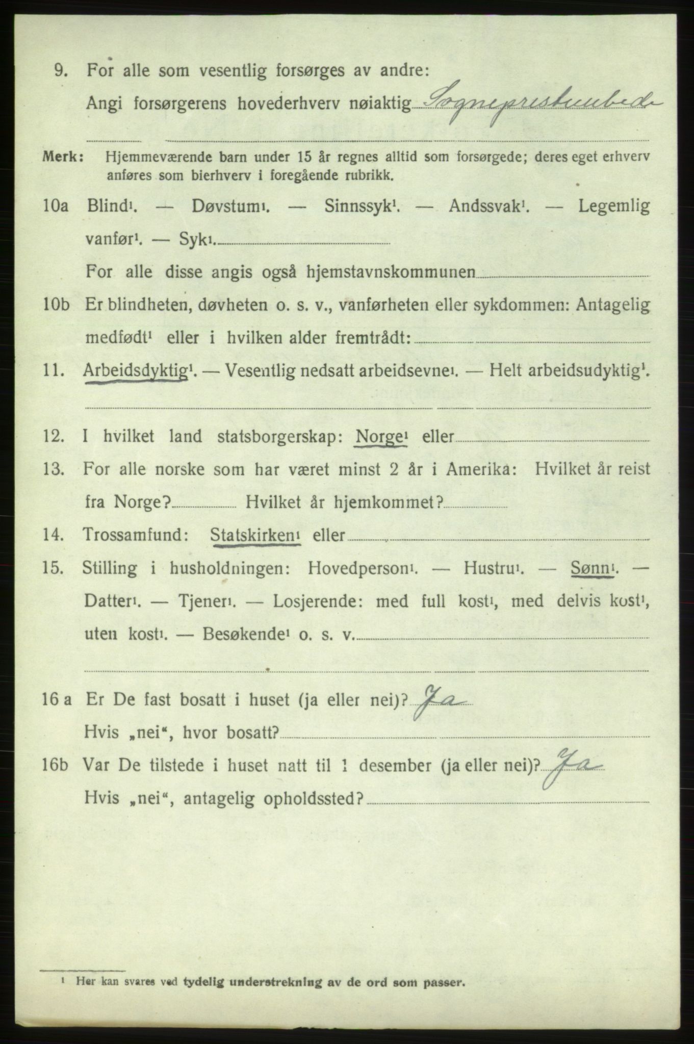 SAB, 1920 census for Vikebygd, 1920, p. 2354