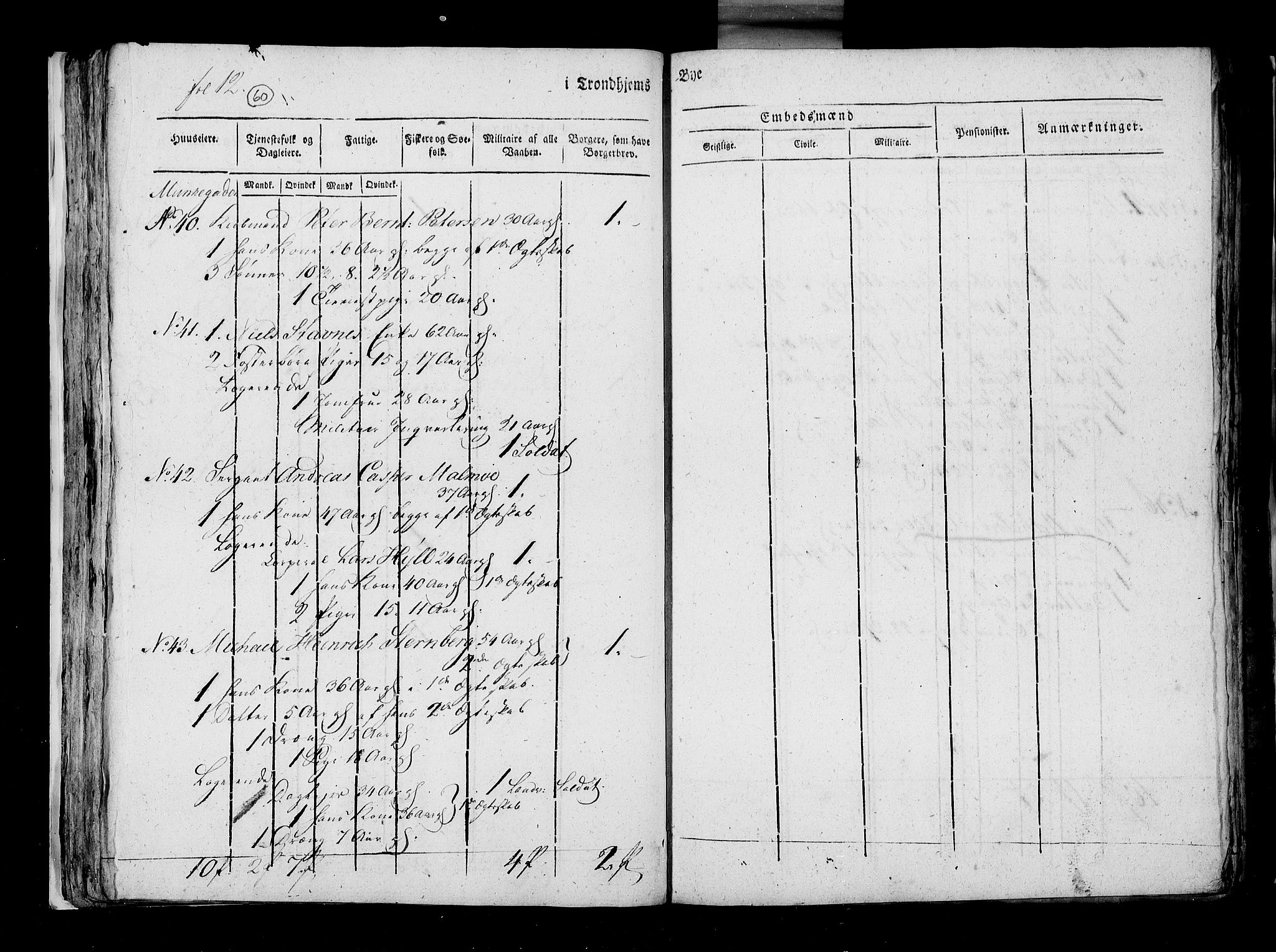 RA, Census 1815, vol. 5: Trondheim, 1815, p. 61