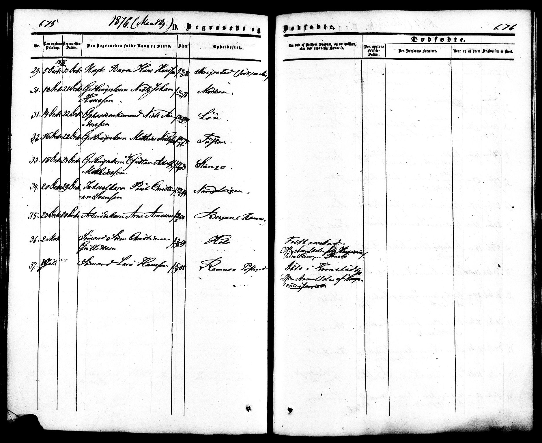 Ramnes kirkebøker, AV/SAKO-A-314/F/Fa/L0006: Parish register (official) no. I 6, 1862-1877, p. 675-676