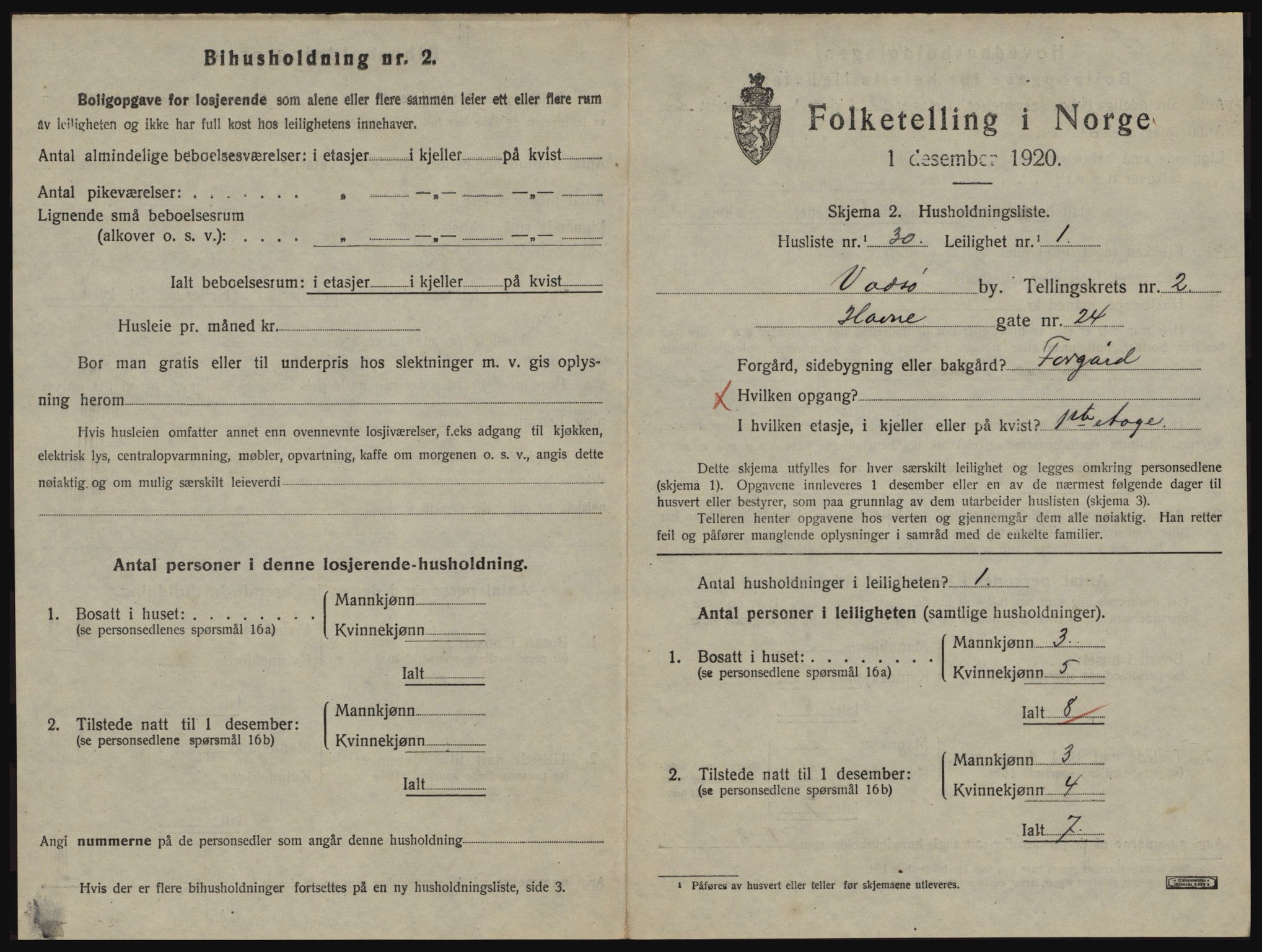 SATØ, 1920 census for Vadsø, 1920, p. 1042