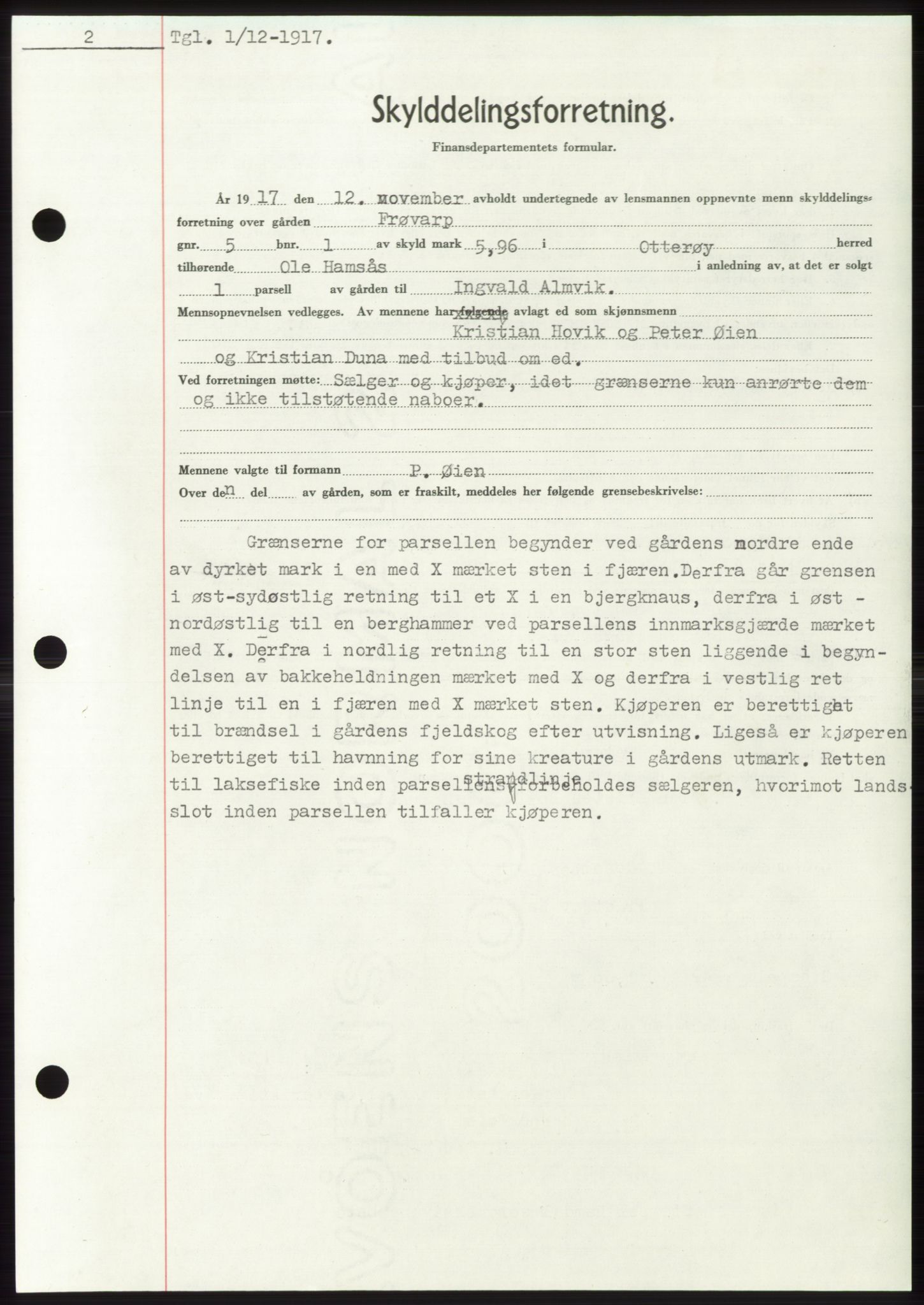 Namdal sorenskriveri, SAT/A-4133/1/2/2C: Mortgage book no. -, 1916-1921, Deed date: 01.12.1917