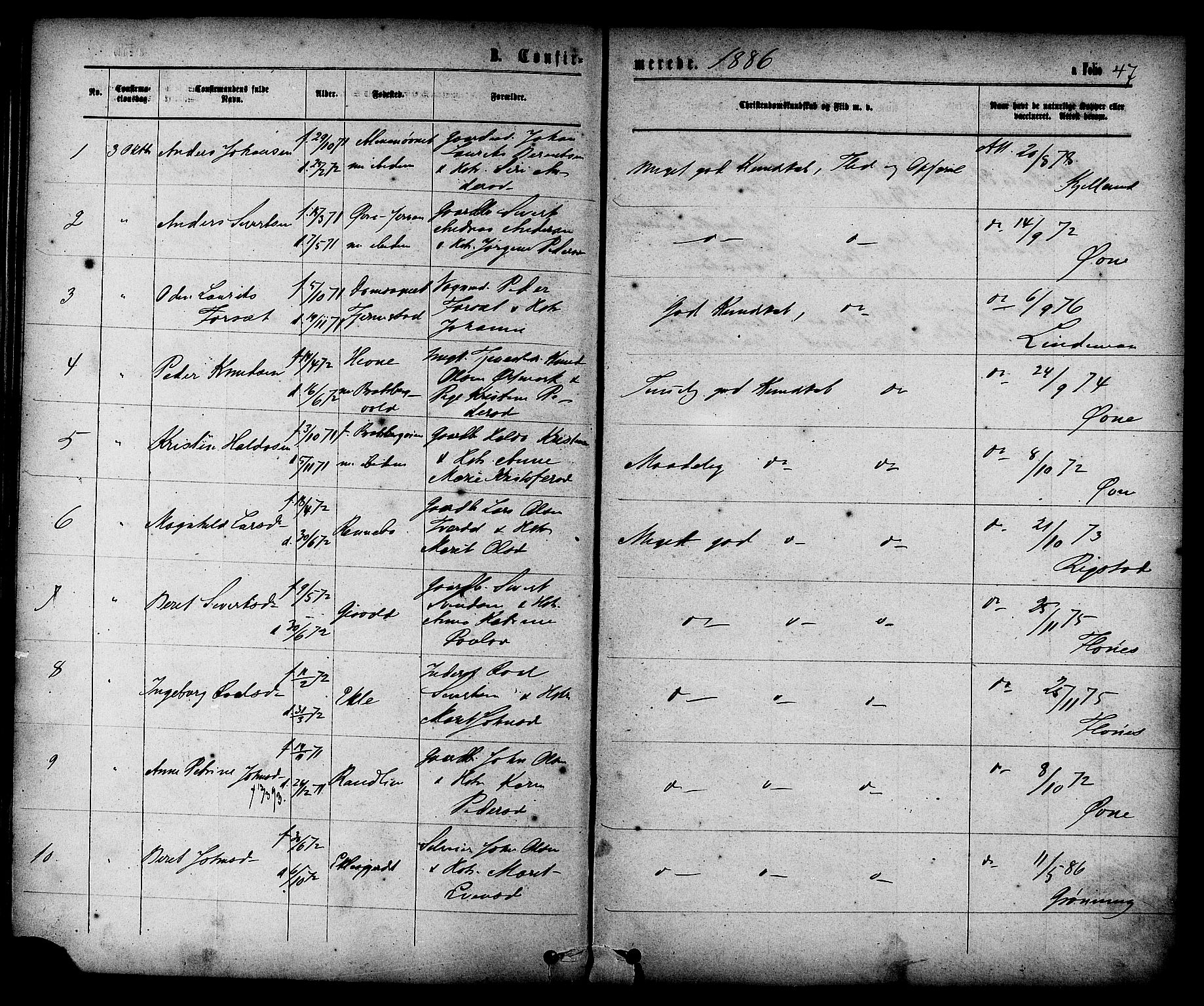Ministerialprotokoller, klokkerbøker og fødselsregistre - Sør-Trøndelag, SAT/A-1456/608/L0334: Parish register (official) no. 608A03, 1877-1886, p. 47