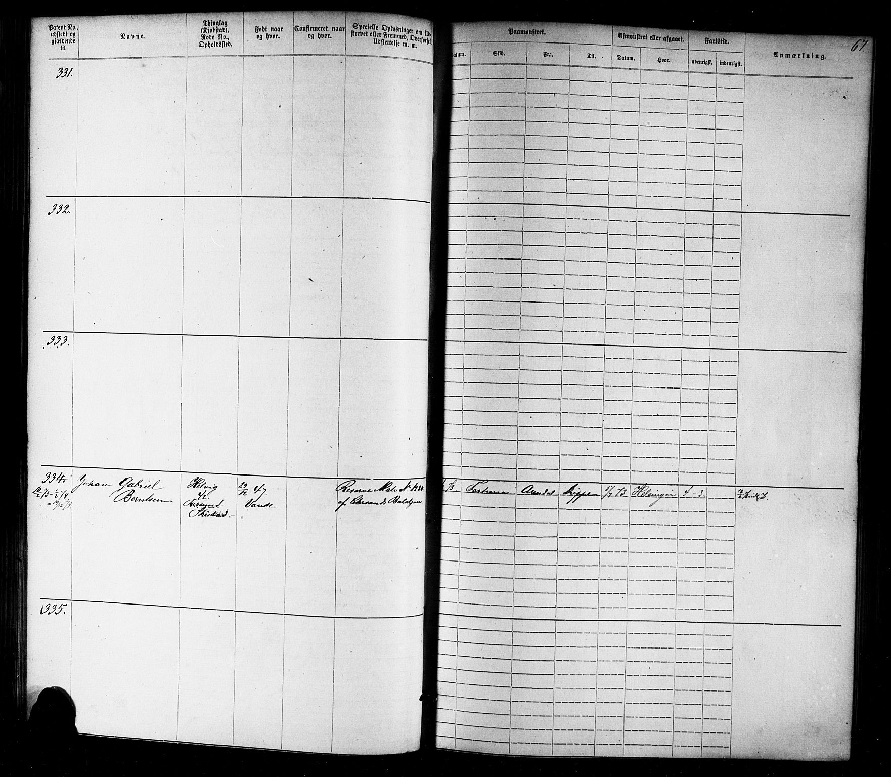 Farsund mønstringskrets, AV/SAK-2031-0017/F/Fa/L0005: Annotasjonsrulle nr 1-1910 med register, Z-2, 1869-1877, p. 93