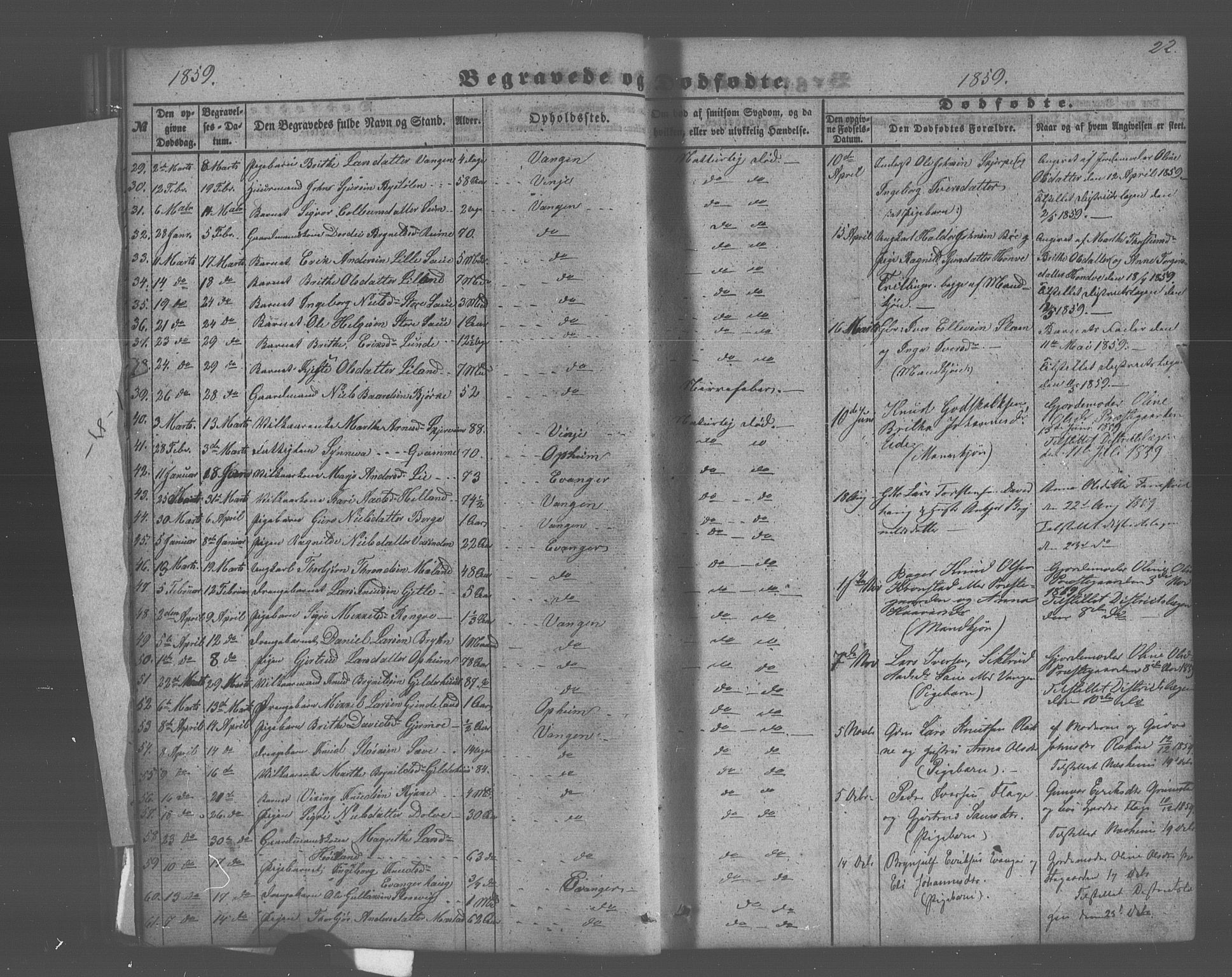 Voss sokneprestembete, AV/SAB-A-79001/H/Haa: Parish register (official) no. A 20, 1855-1886, p. 22