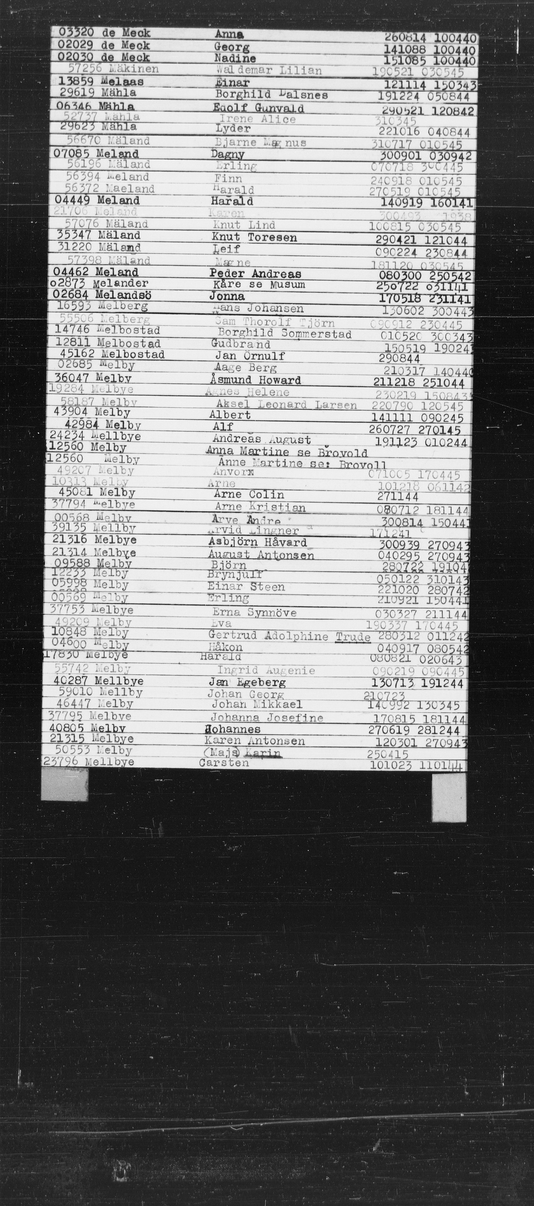 Den Kgl. Norske Legasjons Flyktningskontor, RA/S-6753/V/Va/L0022: Kjesäterkartoteket.  Alfabetisk register, A-Å., 1940-1945, p. 574