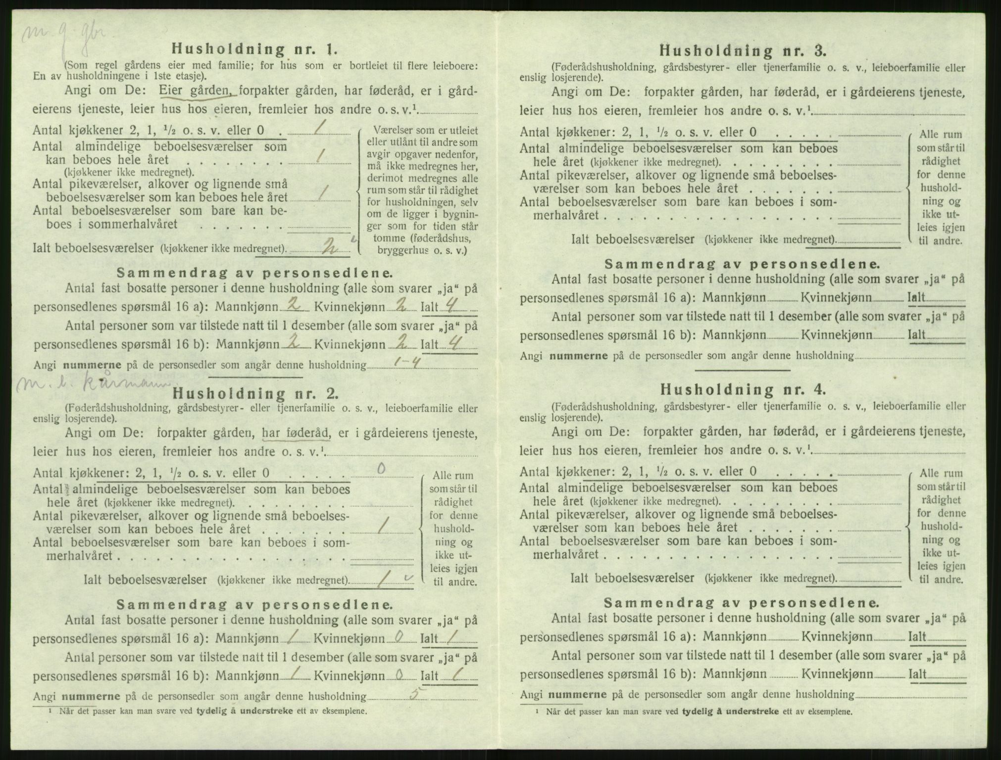 SAT, 1920 census for Hareid, 1920, p. 534