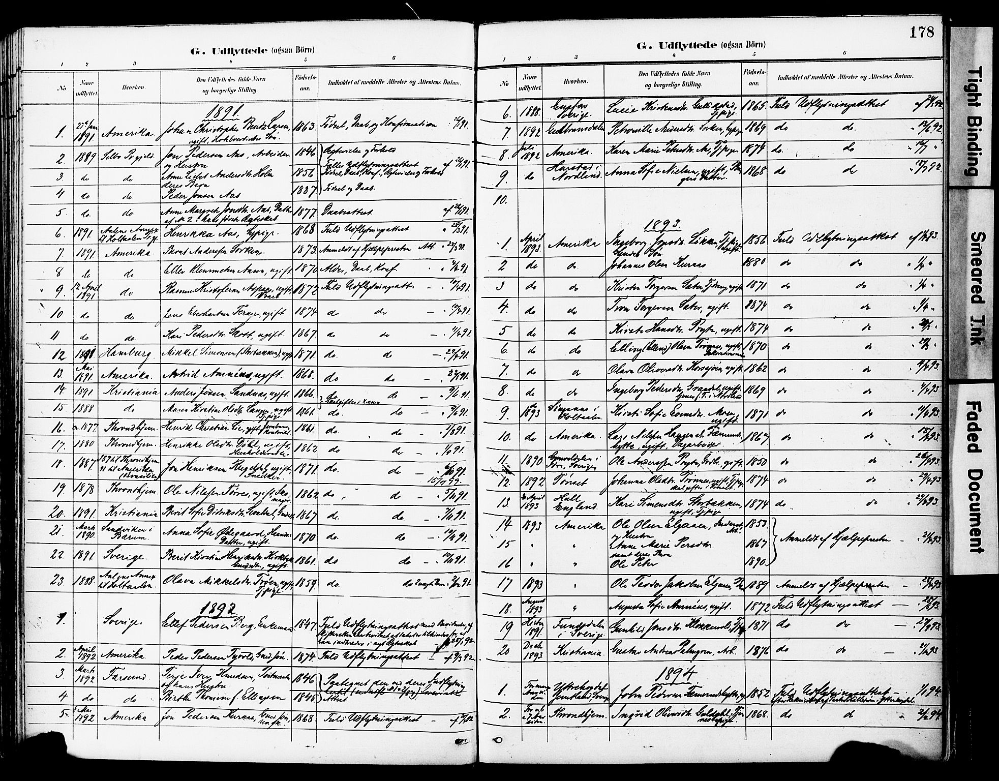 Ministerialprotokoller, klokkerbøker og fødselsregistre - Sør-Trøndelag, SAT/A-1456/681/L0935: Parish register (official) no. 681A13, 1890-1898, p. 178