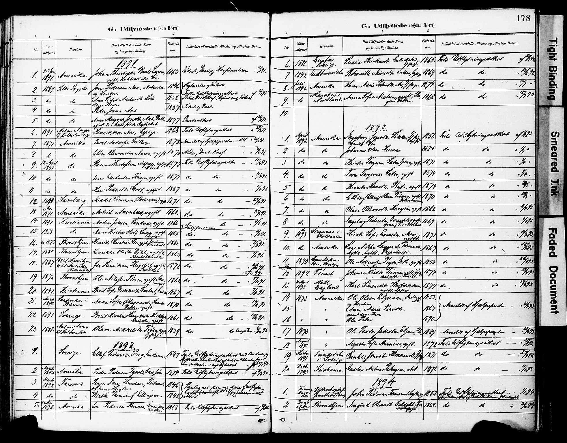 Ministerialprotokoller, klokkerbøker og fødselsregistre - Sør-Trøndelag, AV/SAT-A-1456/681/L0935: Parish register (official) no. 681A13, 1890-1898, p. 178