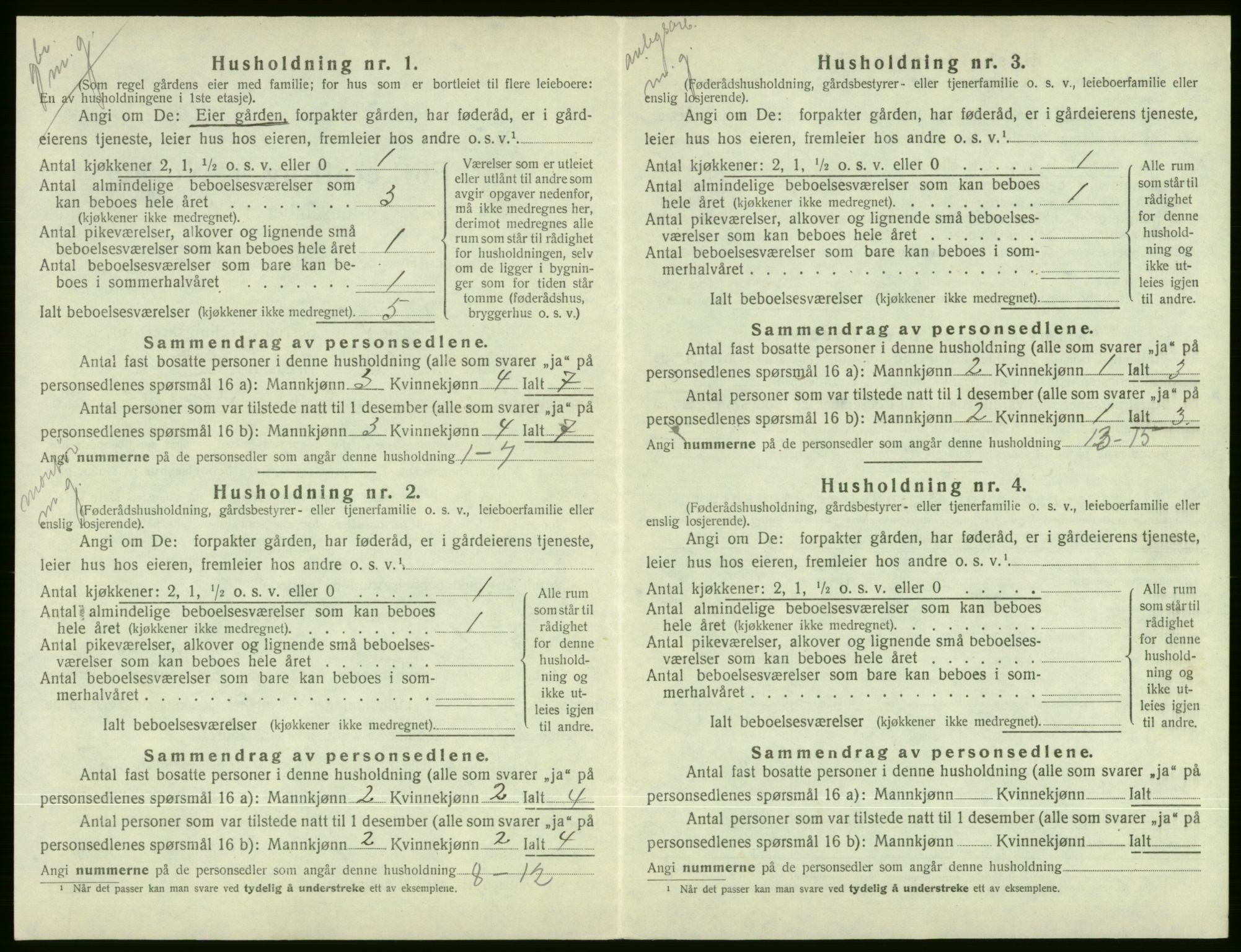 SAB, 1920 census for Voss, 1920, p. 448