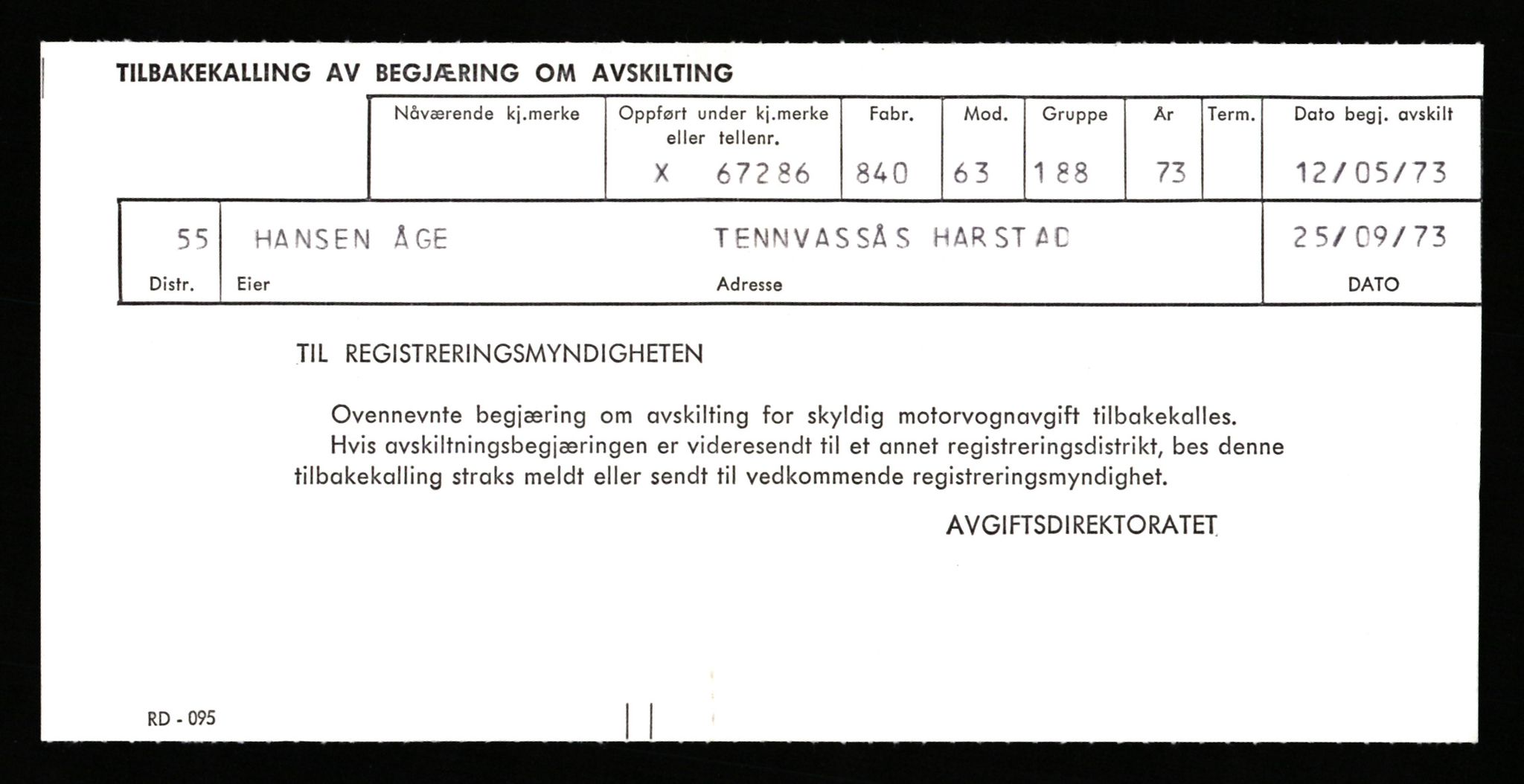 Stavanger trafikkstasjon, SAST/A-101942/0/G/L0007: Registreringsnummer: 49019 - 67460, 1930-1971, p. 3255