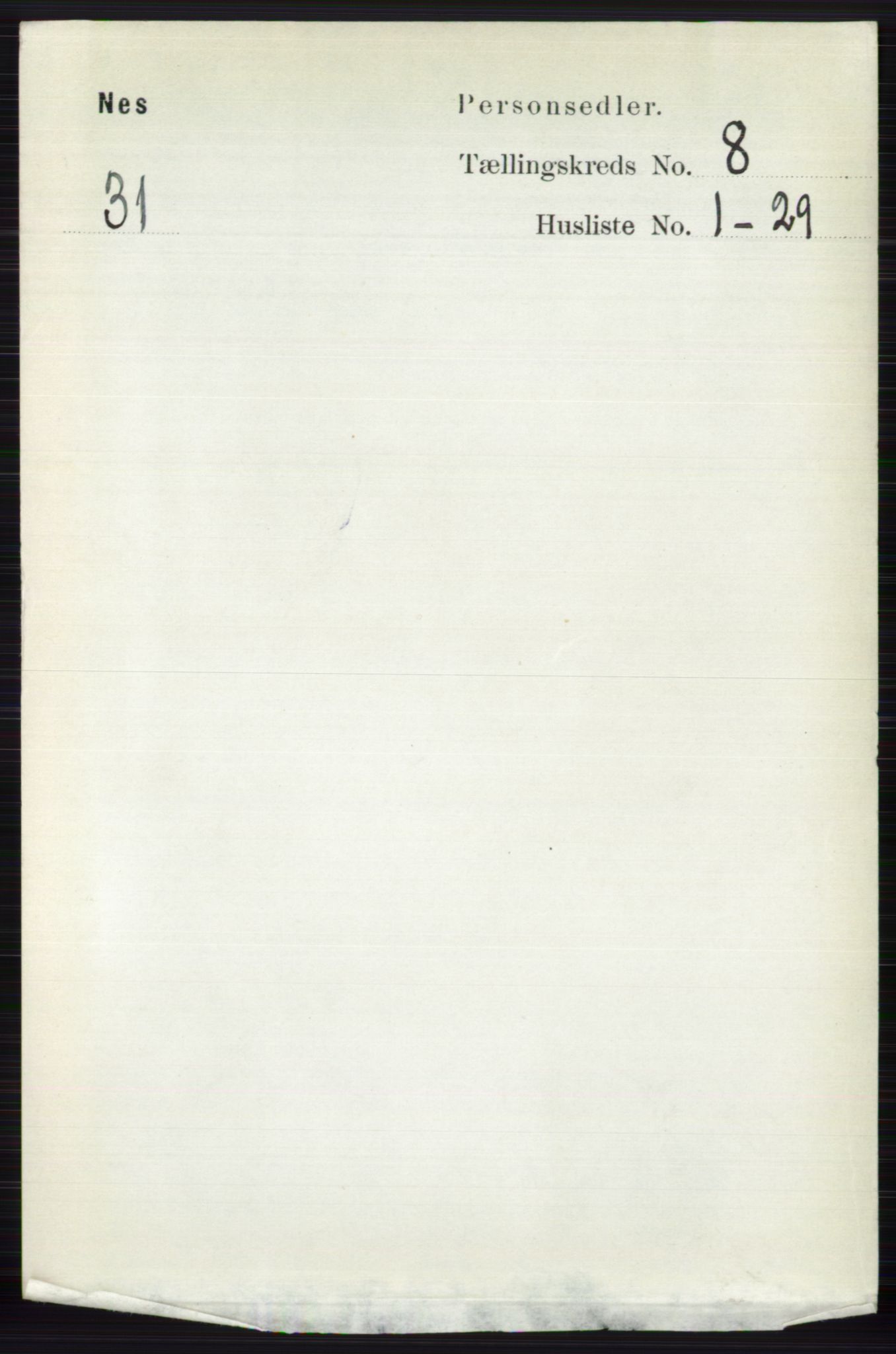 RA, 1891 census for 0616 Nes, 1891, p. 4078