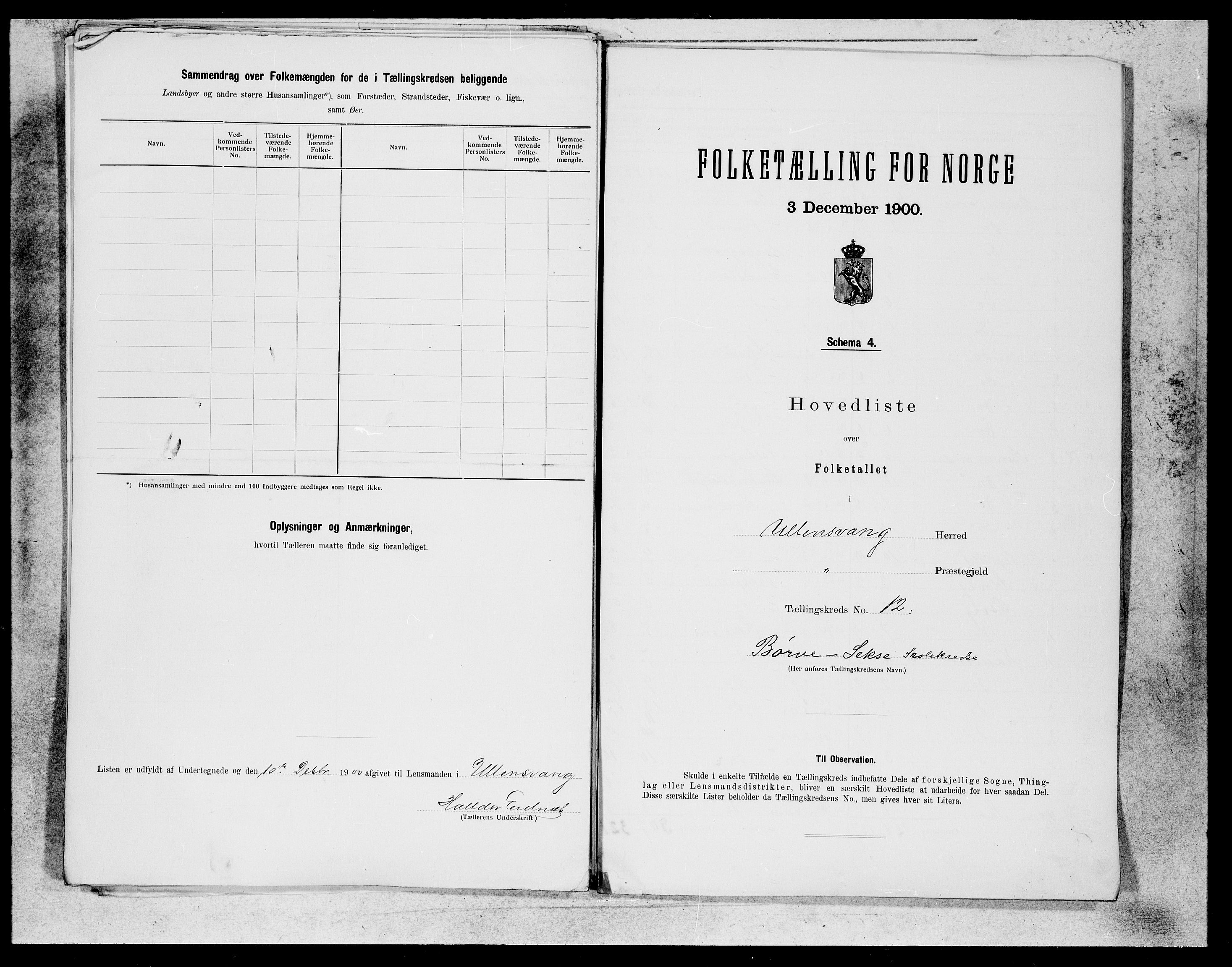 SAB, 1900 census for Ullensvang, 1900, p. 30