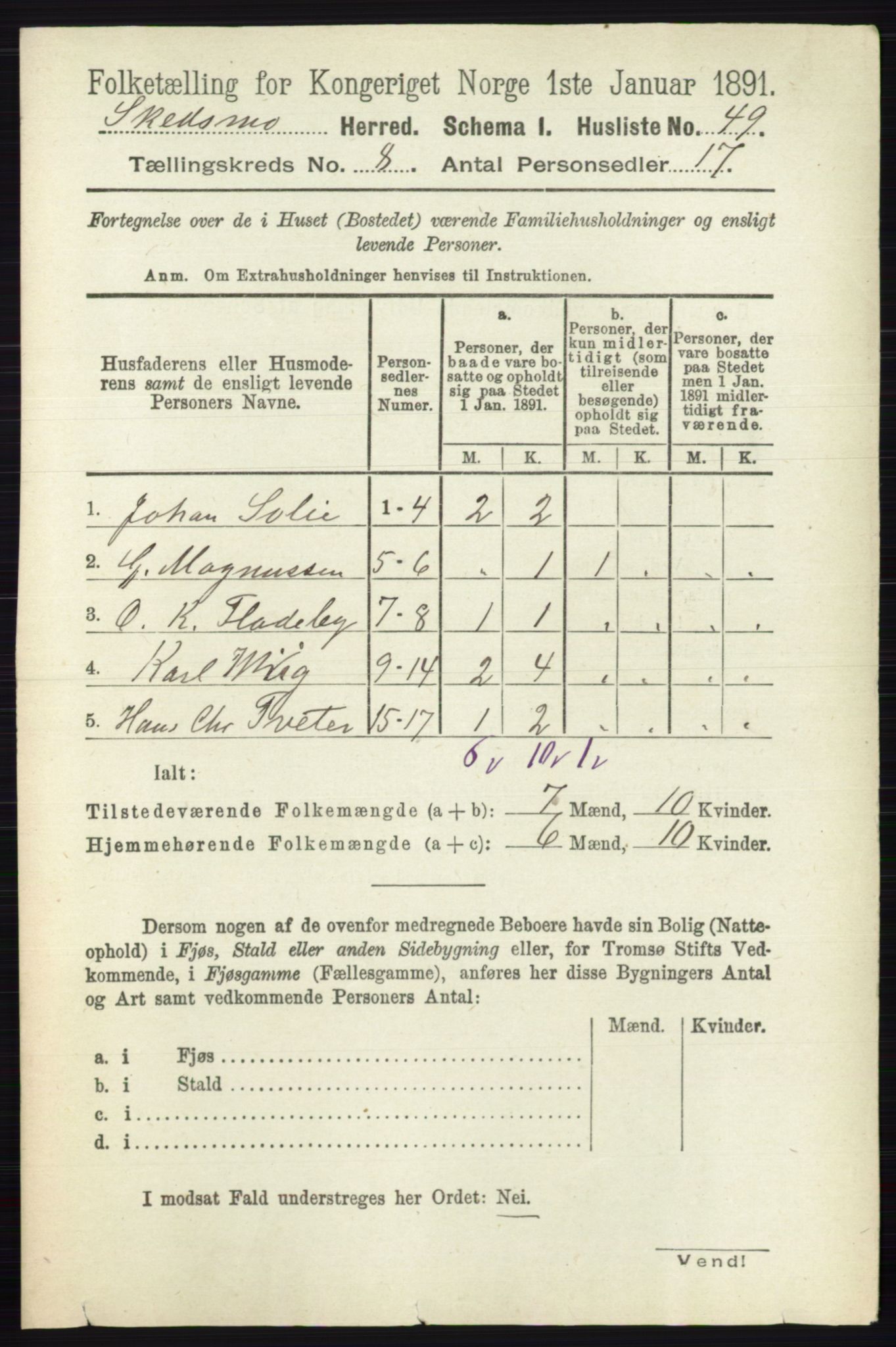 RA, 1891 census for 0231 Skedsmo, 1891, p. 3859