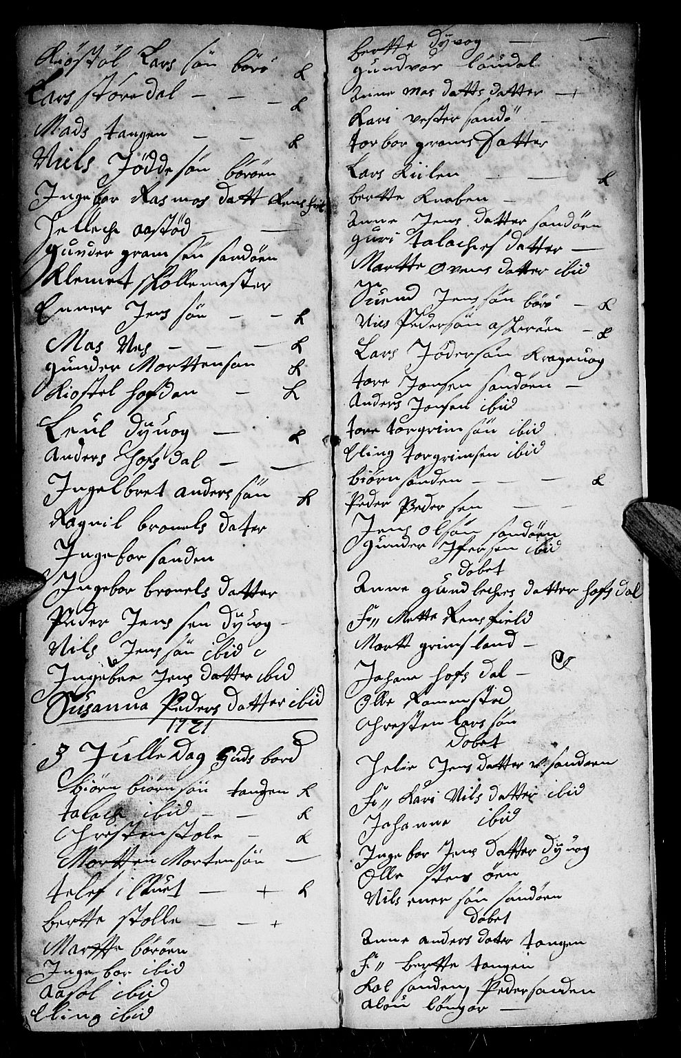 Dypvåg sokneprestkontor, AV/SAK-1111-0007/F/Fb/Fba/L0002: Parish register (copy) no. B 2, 1707-1721, p. 181