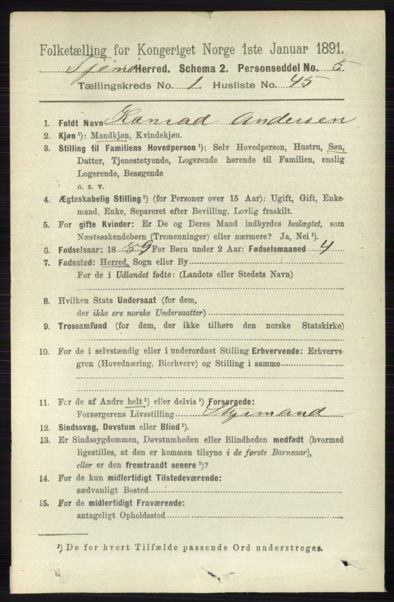 RA, 1891 census for 0723 Tjøme, 1891, p. 282