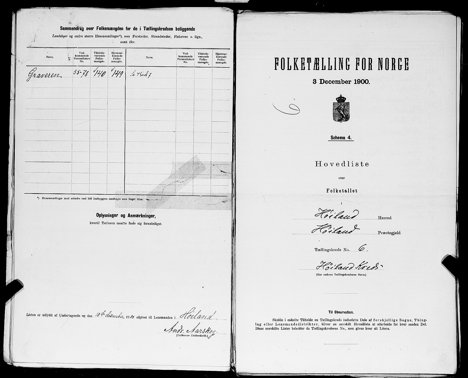 SAST, 1900 census for Høyland, 1900, p. 26