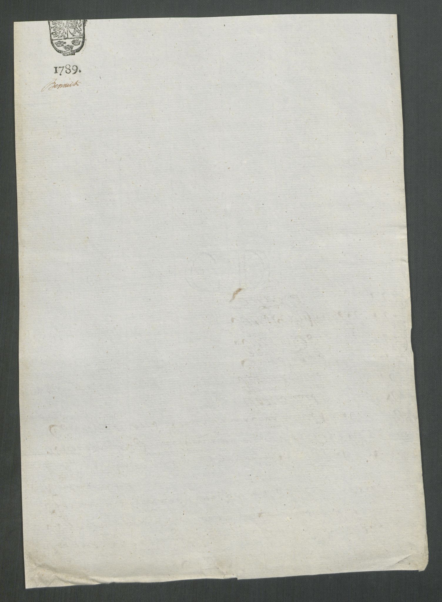 Rentekammeret inntil 1814, Reviderte regnskaper, Mindre regnskaper, AV/RA-EA-4068/Rf/Rfe/L0064: Diverse dokumenter, 1789-1795, p. 6