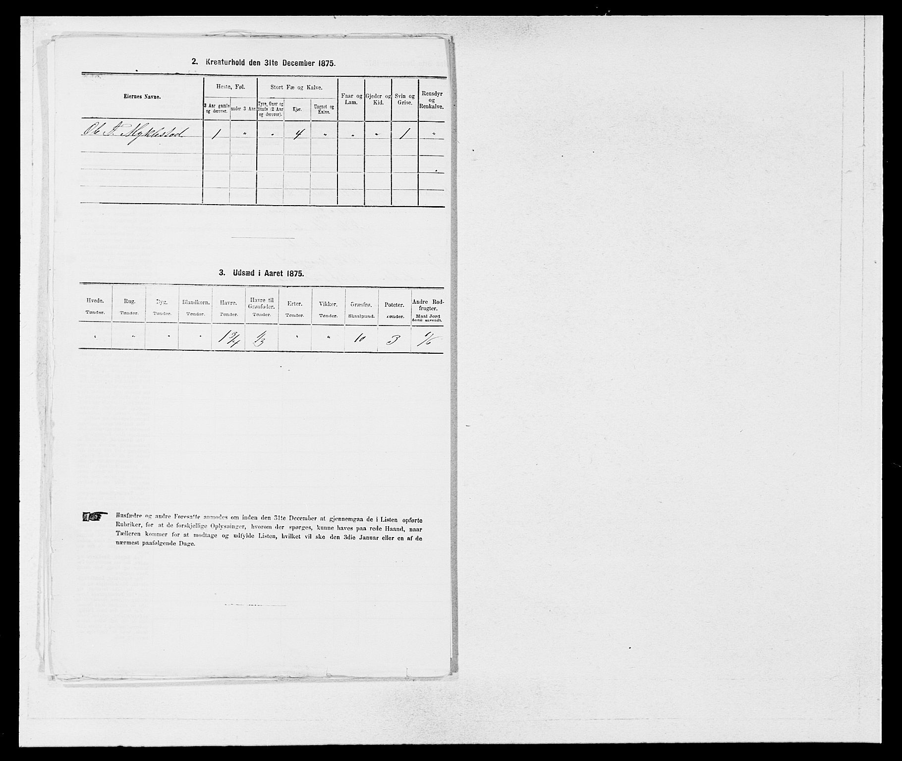 SAB, 1875 census for 1249P Fana, 1875, p. 151