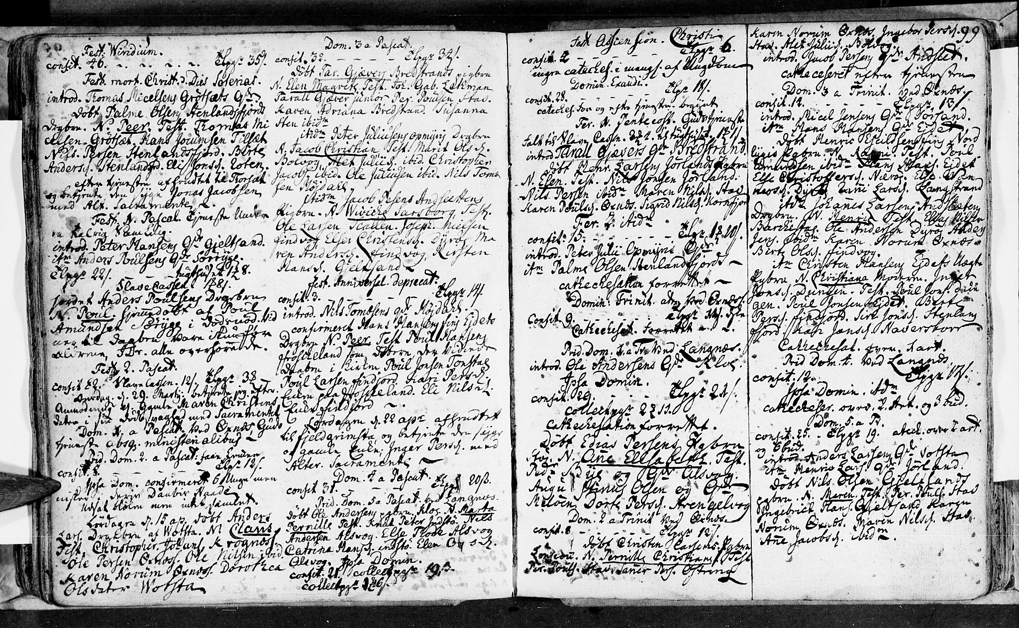 Ministerialprotokoller, klokkerbøker og fødselsregistre - Nordland, SAT/A-1459/893/L1329: Parish register (official) no. 893A02, 1749-1791, p. 99