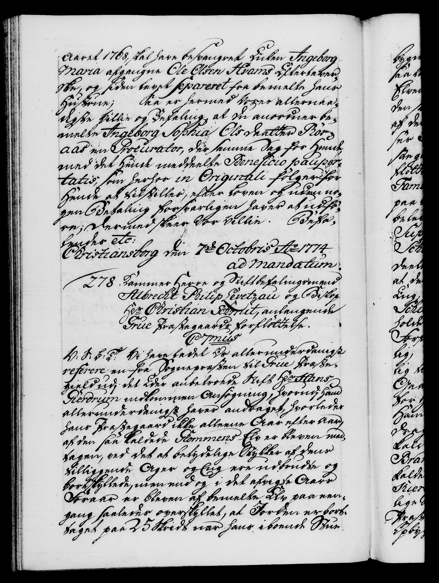 Danske Kanselli 1572-1799, AV/RA-EA-3023/F/Fc/Fca/Fcab/L0041: Norske tegnelser, 1773-1776, p. 442b