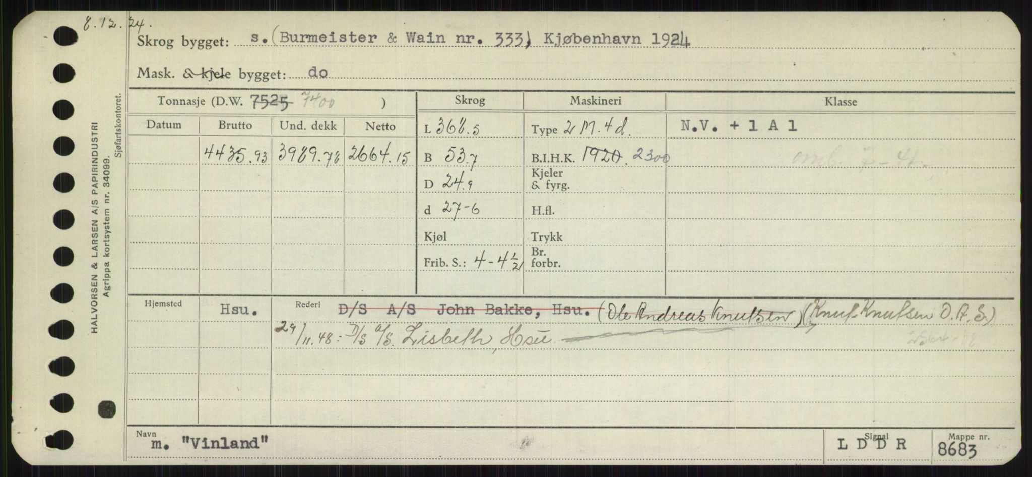 Sjøfartsdirektoratet med forløpere, Skipsmålingen, RA/S-1627/H/Hb/L0005: Fartøy, T-Å, p. 335