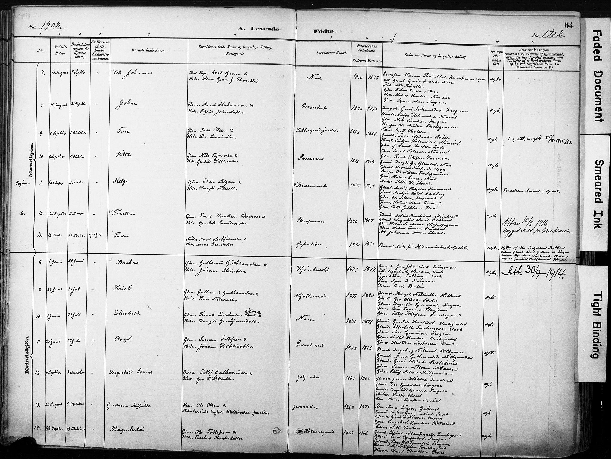 Nore kirkebøker, SAKO/A-238/F/Fb/L0002: Parish register (official) no. II 2, 1886-1906, p. 64
