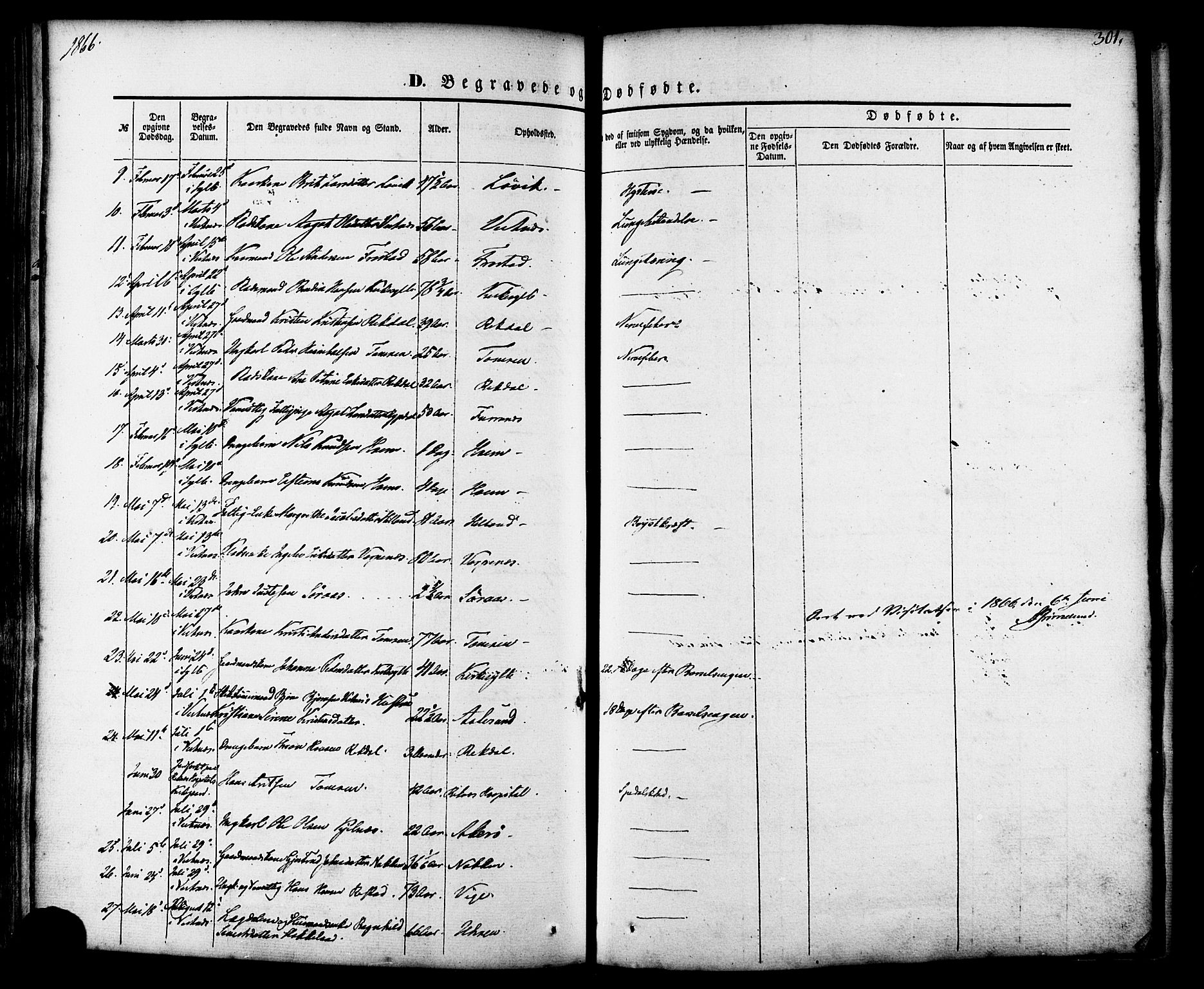 Ministerialprotokoller, klokkerbøker og fødselsregistre - Møre og Romsdal, AV/SAT-A-1454/539/L0529: Parish register (official) no. 539A02, 1848-1872, p. 301