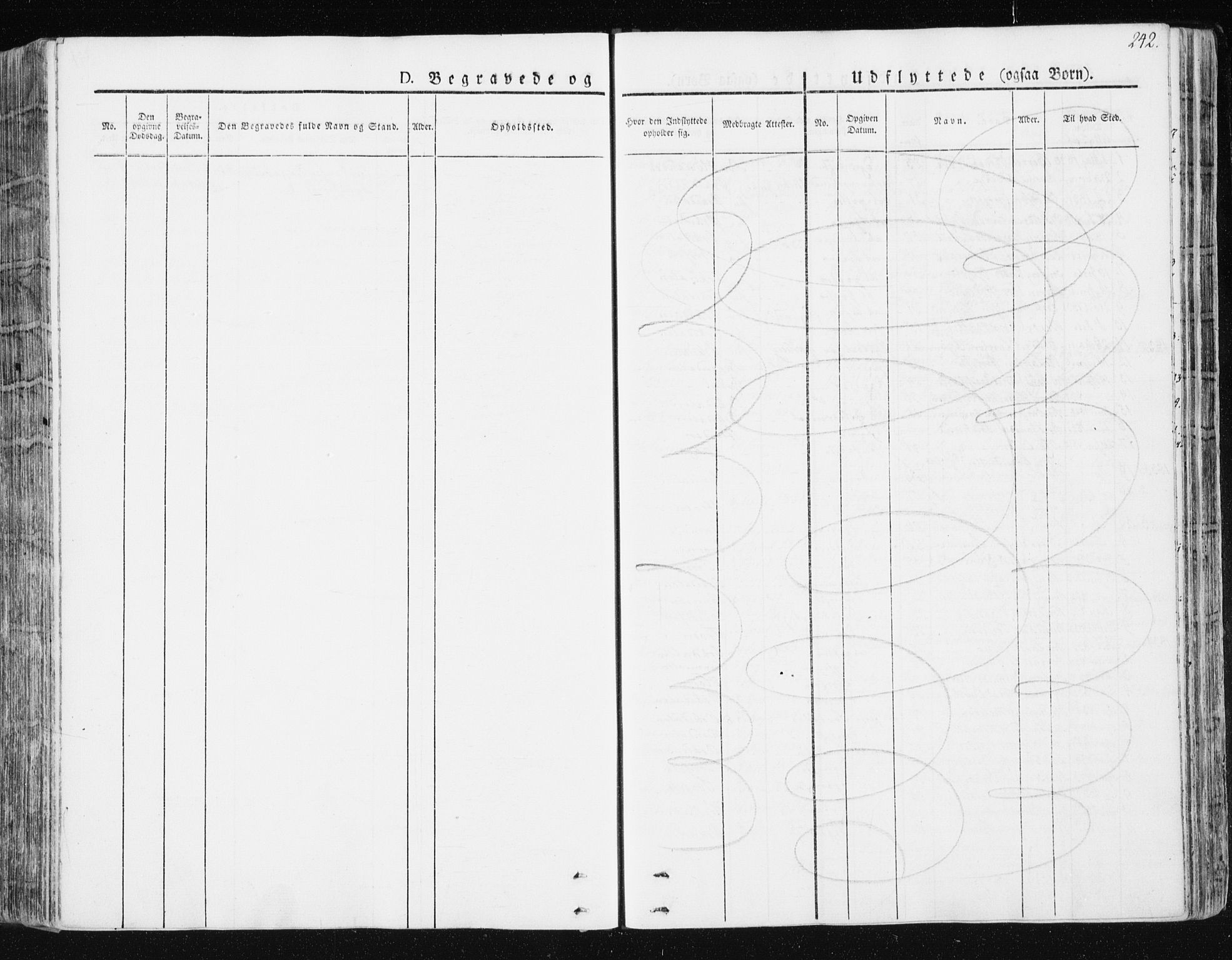 Ministerialprotokoller, klokkerbøker og fødselsregistre - Sør-Trøndelag, AV/SAT-A-1456/672/L0855: Parish register (official) no. 672A07, 1829-1860, p. 242