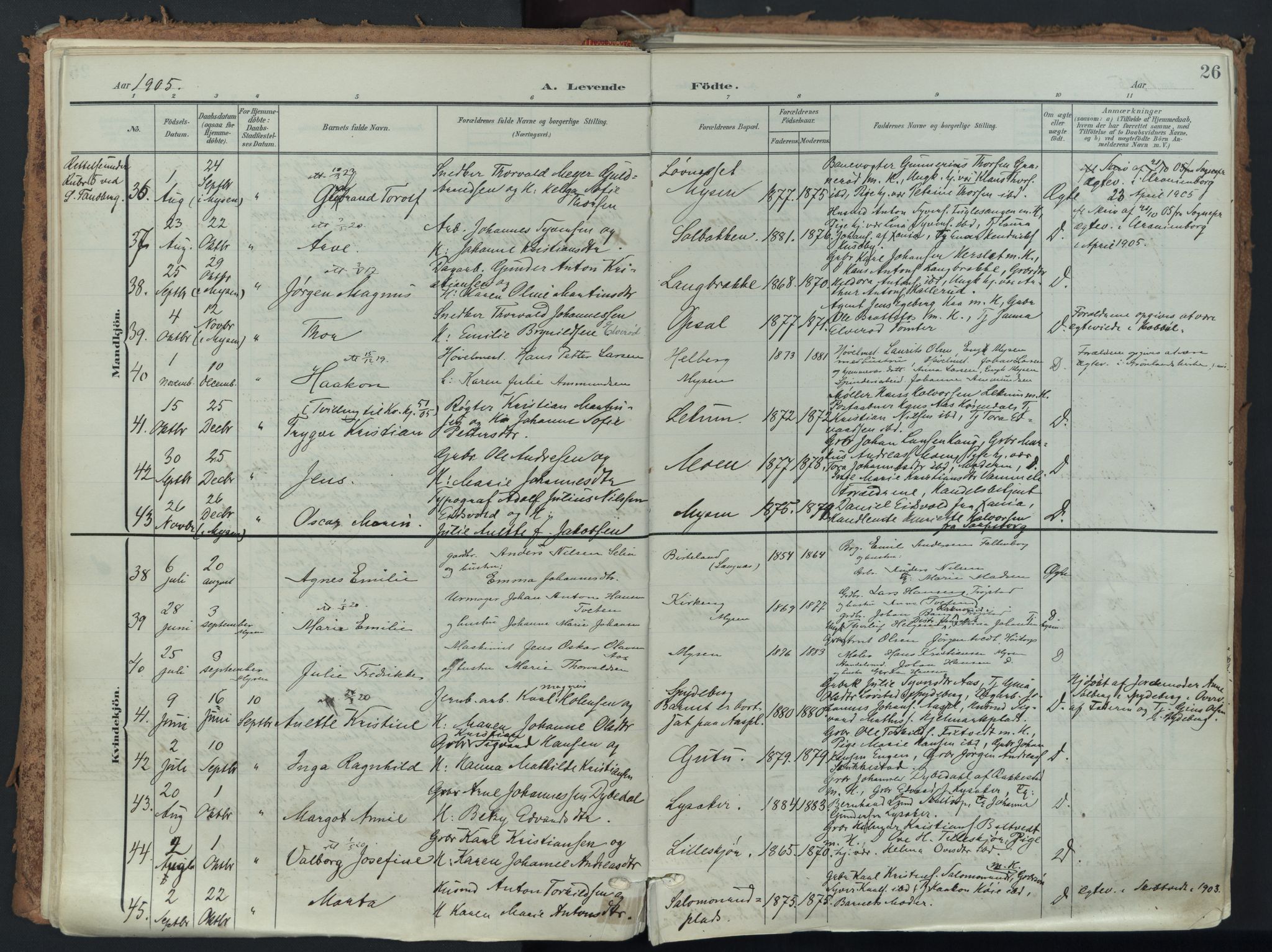 Eidsberg prestekontor Kirkebøker, AV/SAO-A-10905/F/Fa/L0014: Parish register (official) no. I 14, 1902-1919, p. 26