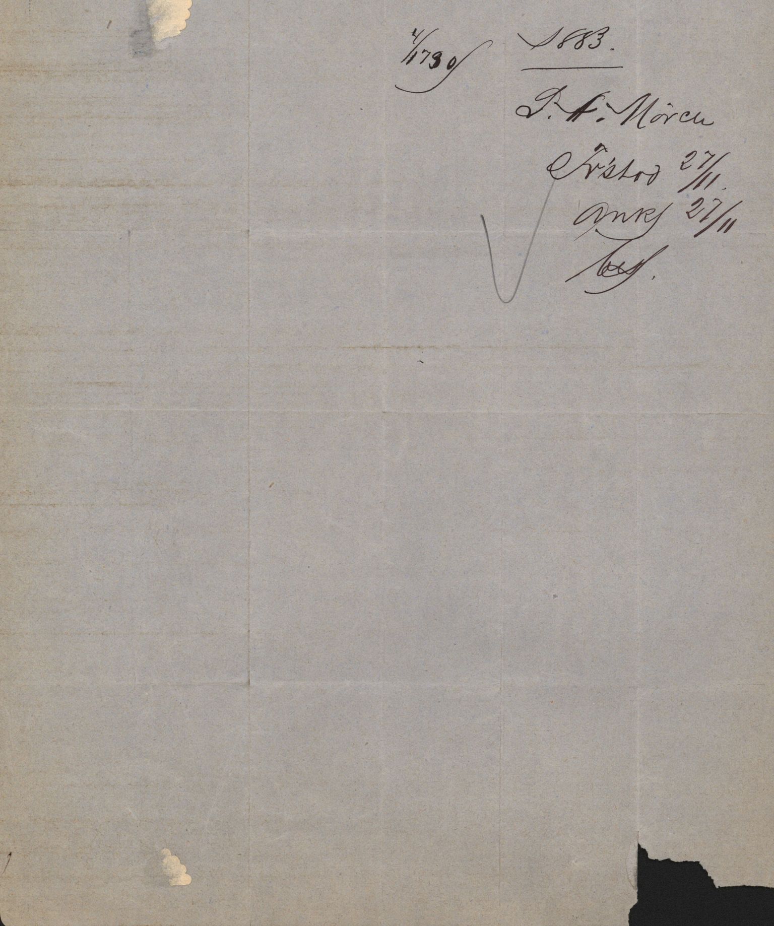 Pa 63 - Østlandske skibsassuranceforening, VEMU/A-1079/G/Ga/L0016/0002: Havaridokumenter / Brage, Frithof, Galis, Glencairn, Flink, 1883, p. 44