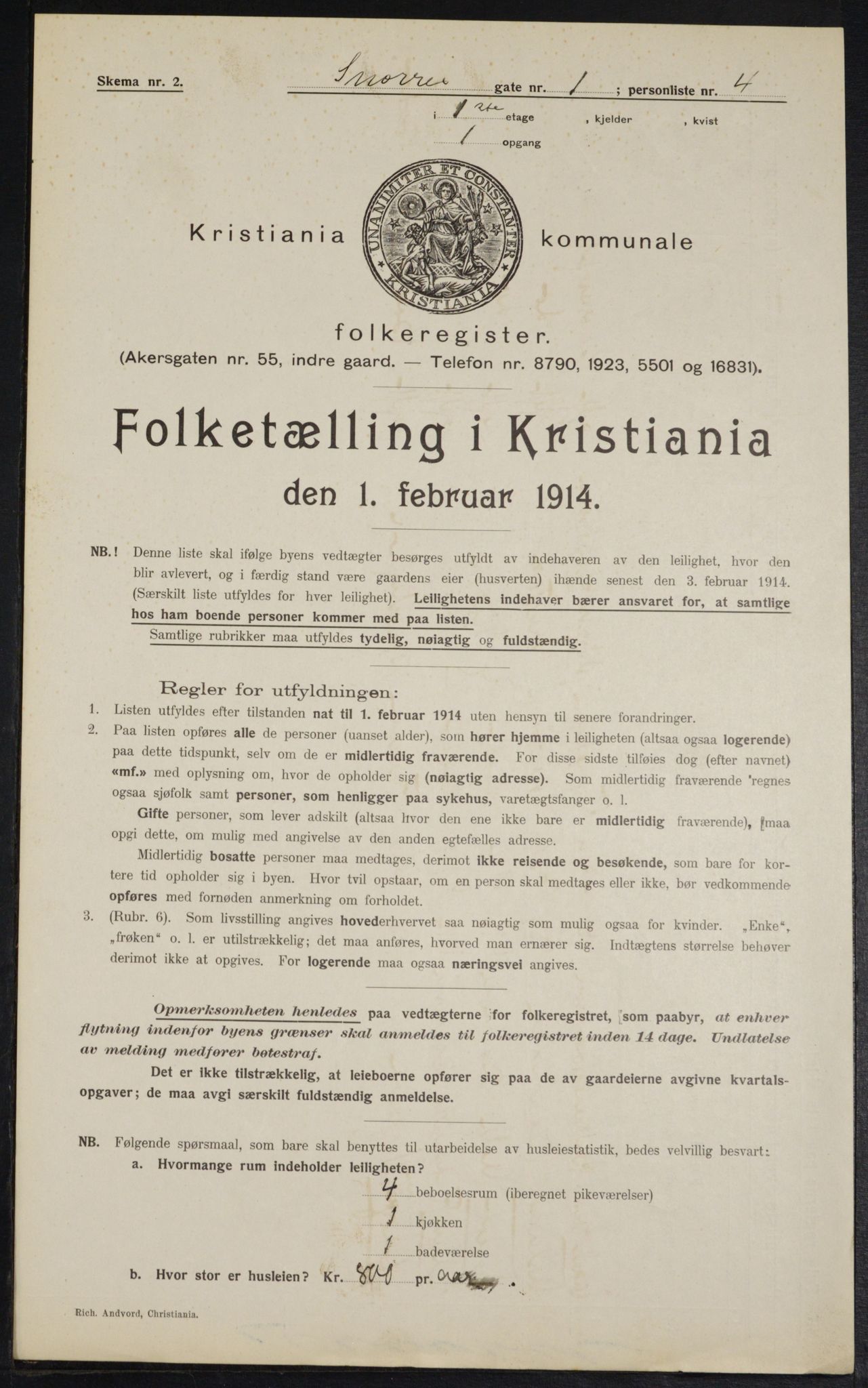 OBA, Municipal Census 1914 for Kristiania, 1914, p. 97988