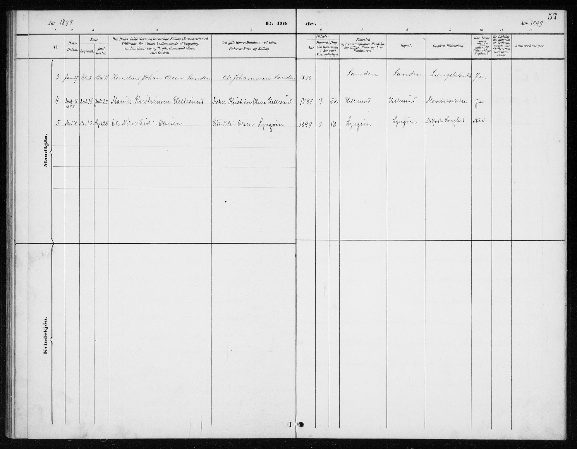 Manger sokneprestembete, AV/SAB-A-76801/H/Haa: Parish register (official) no. E  2, 1891-1902, p. 57