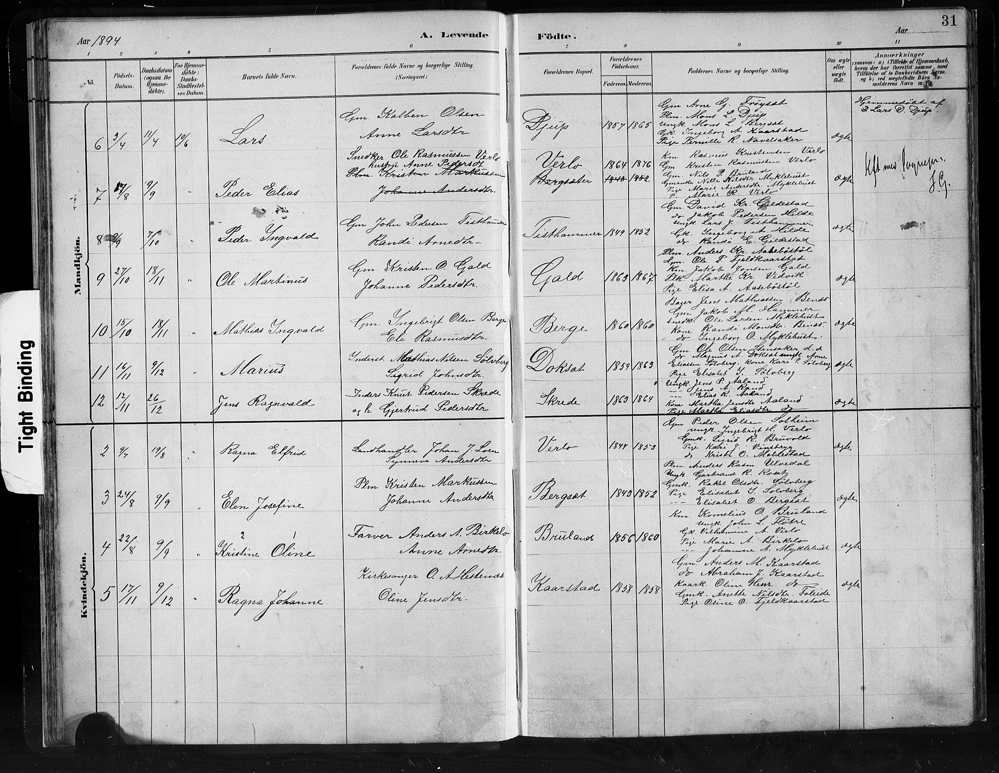 Innvik sokneprestembete, AV/SAB-A-80501: Parish register (copy) no. C 3, 1883-1911, p. 31