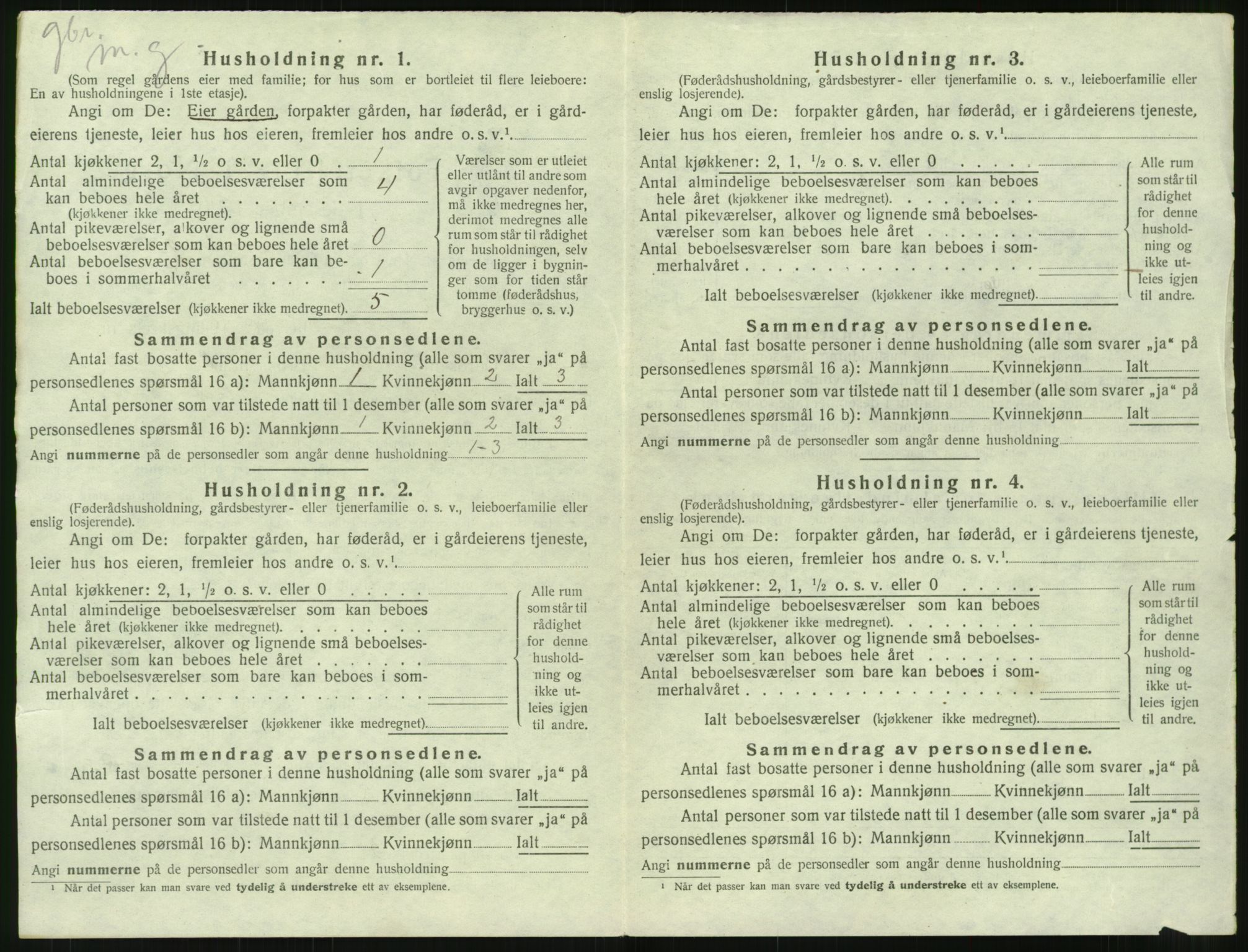 SAT, 1920 census for Bolsøy, 1920, p. 1614