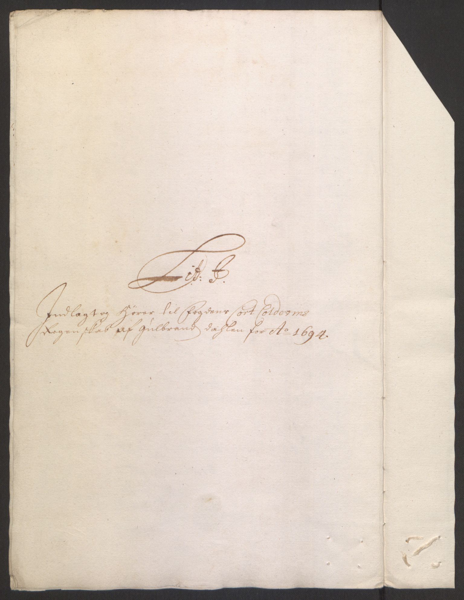 Rentekammeret inntil 1814, Reviderte regnskaper, Fogderegnskap, AV/RA-EA-4092/R17/L1168: Fogderegnskap Gudbrandsdal, 1694, p. 344