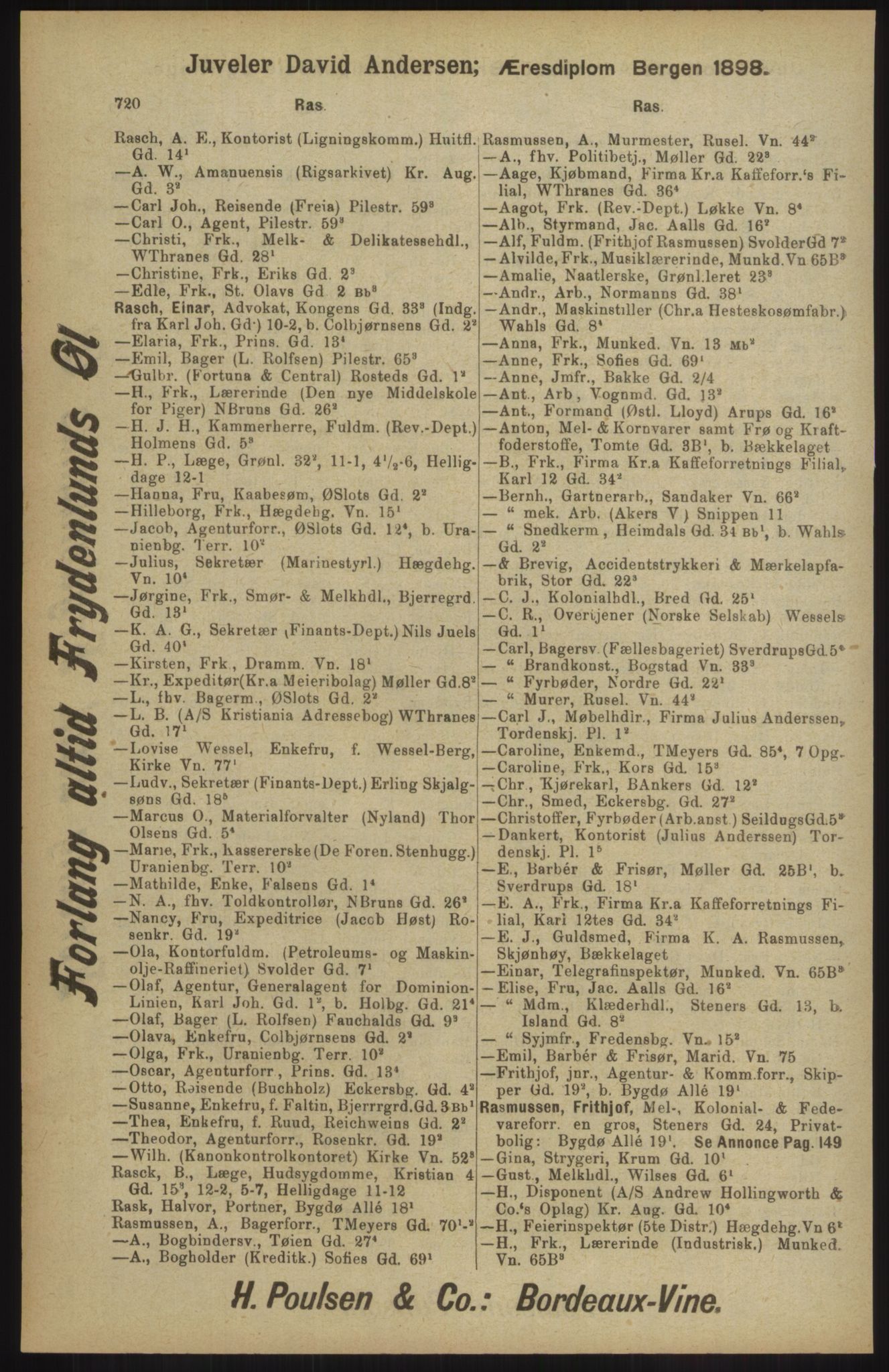 Kristiania/Oslo adressebok, PUBL/-, 1904, p. 720