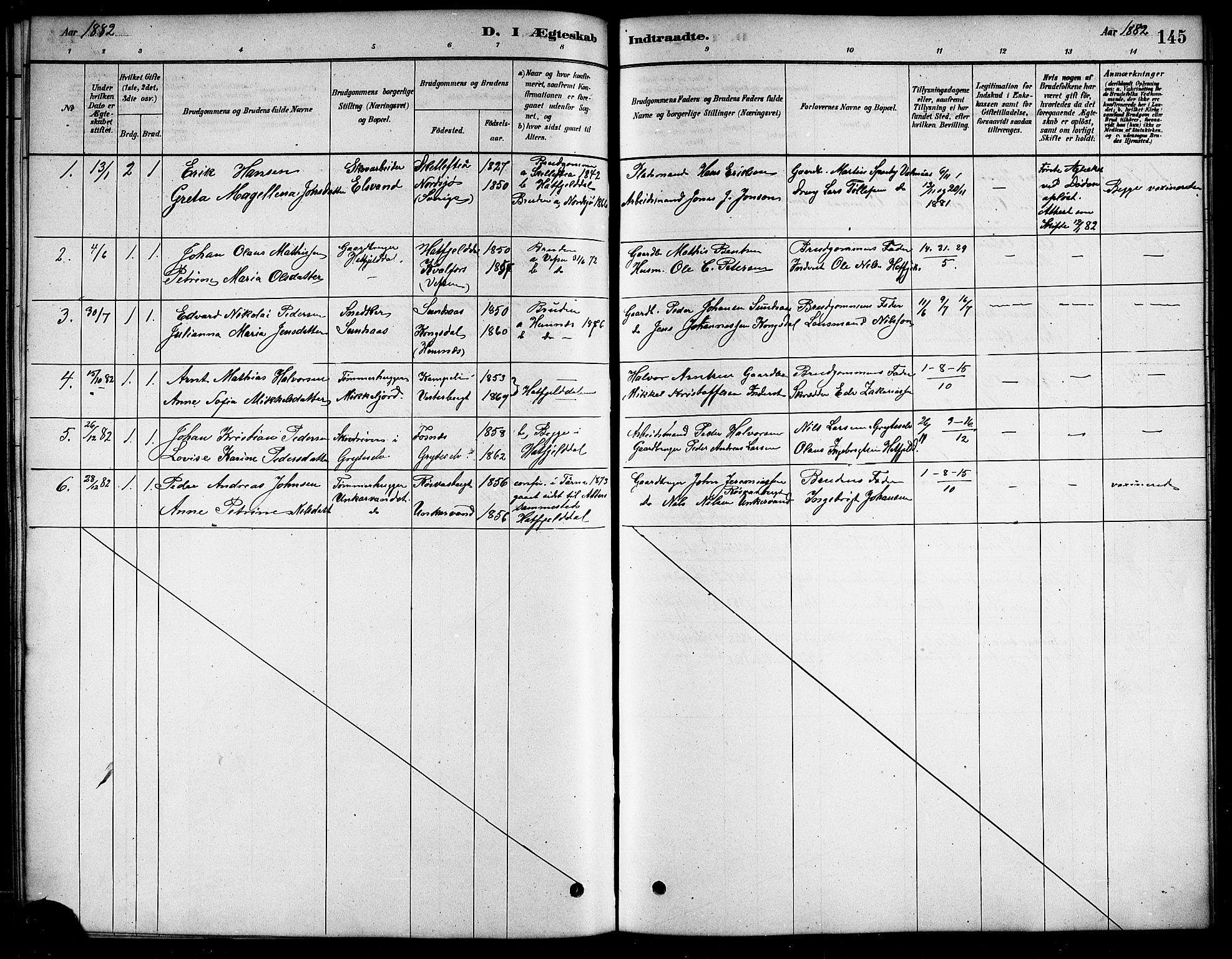 Ministerialprotokoller, klokkerbøker og fødselsregistre - Nordland, AV/SAT-A-1459/823/L0330: Parish register (copy) no. 823C02, 1879-1916, p. 145